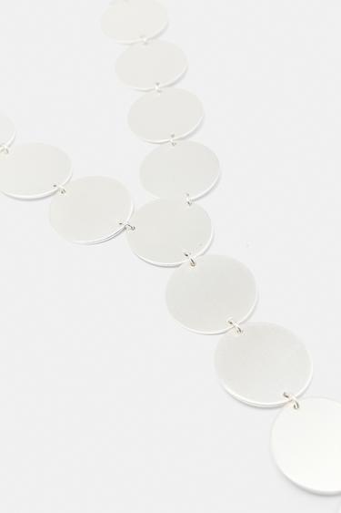 Circular lariat necklace — Silver 3