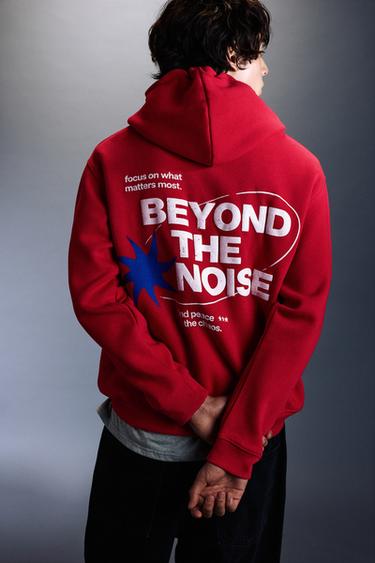 Graphic print hoodie — Red 1