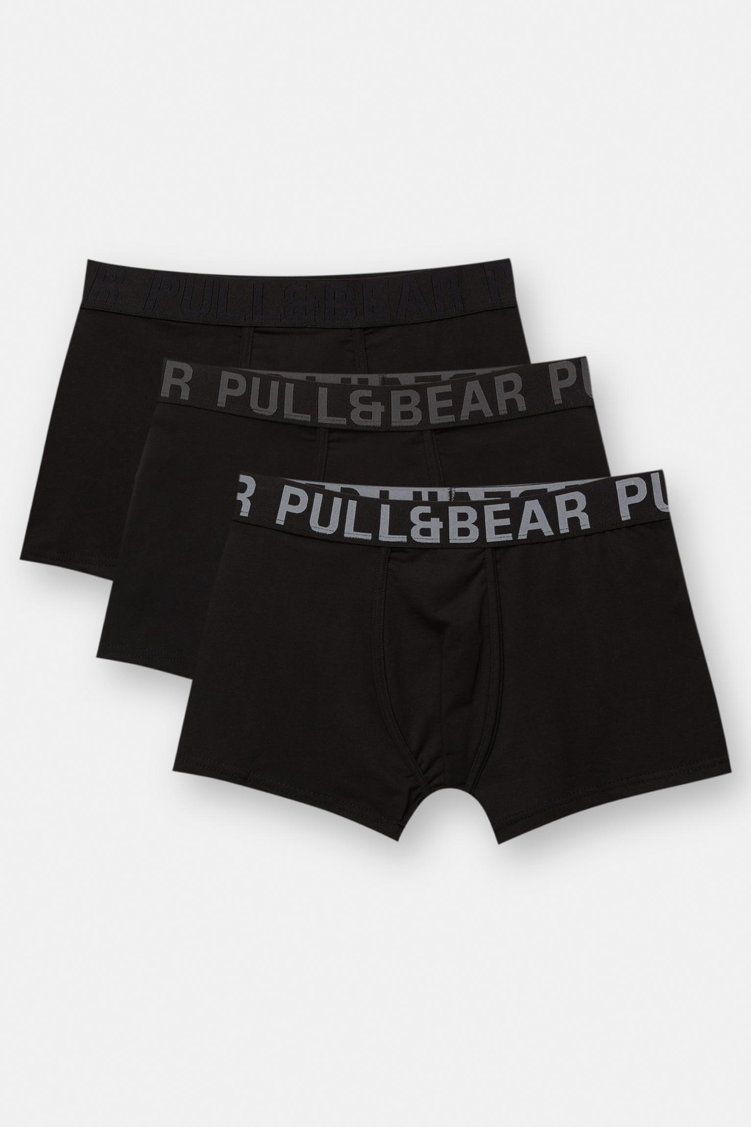Lot De 3 Boxers Gris Logo Pull&Bear - Pull&Bear - Modalova