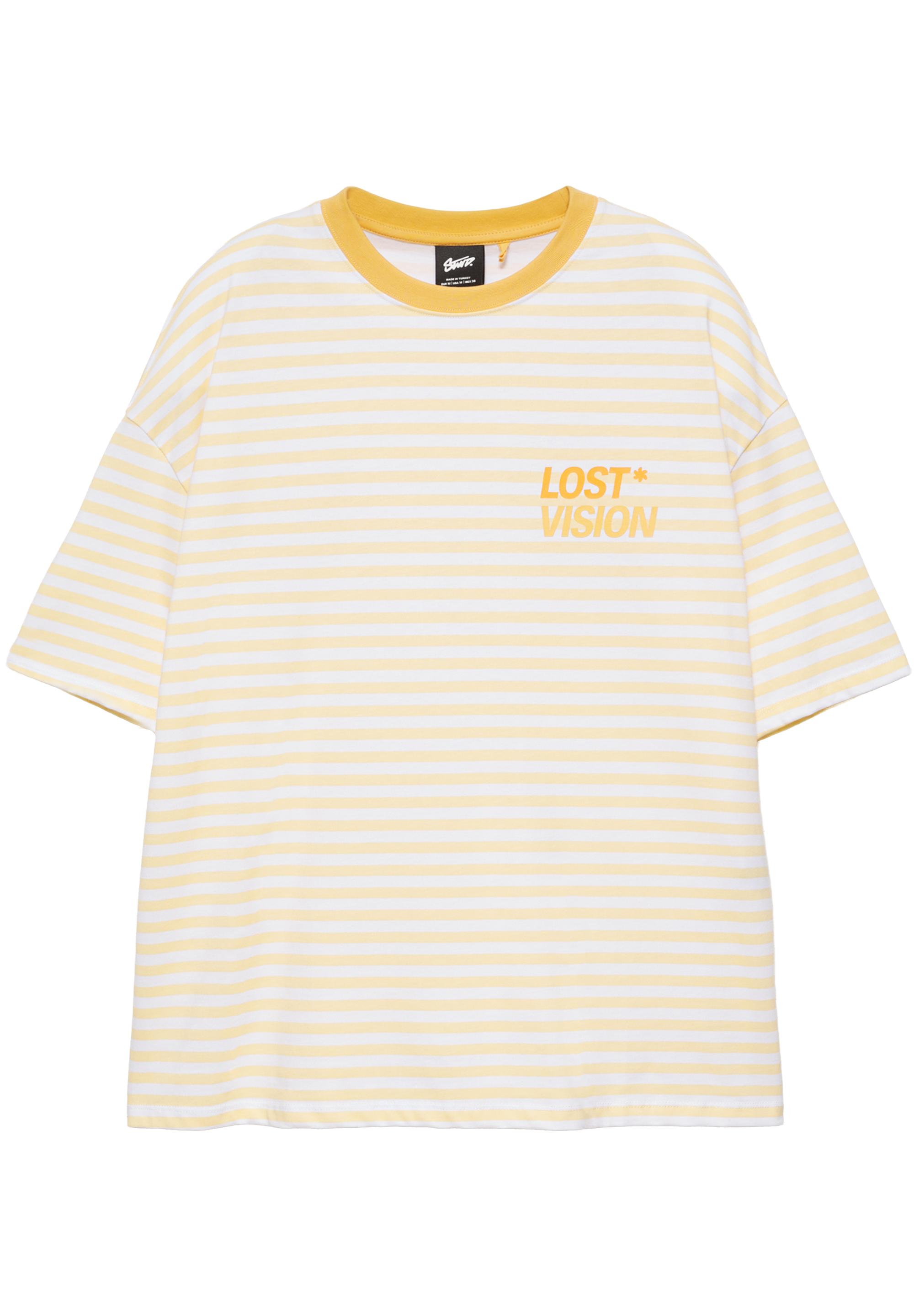 STWD boxy striped T-shirt — Yellow