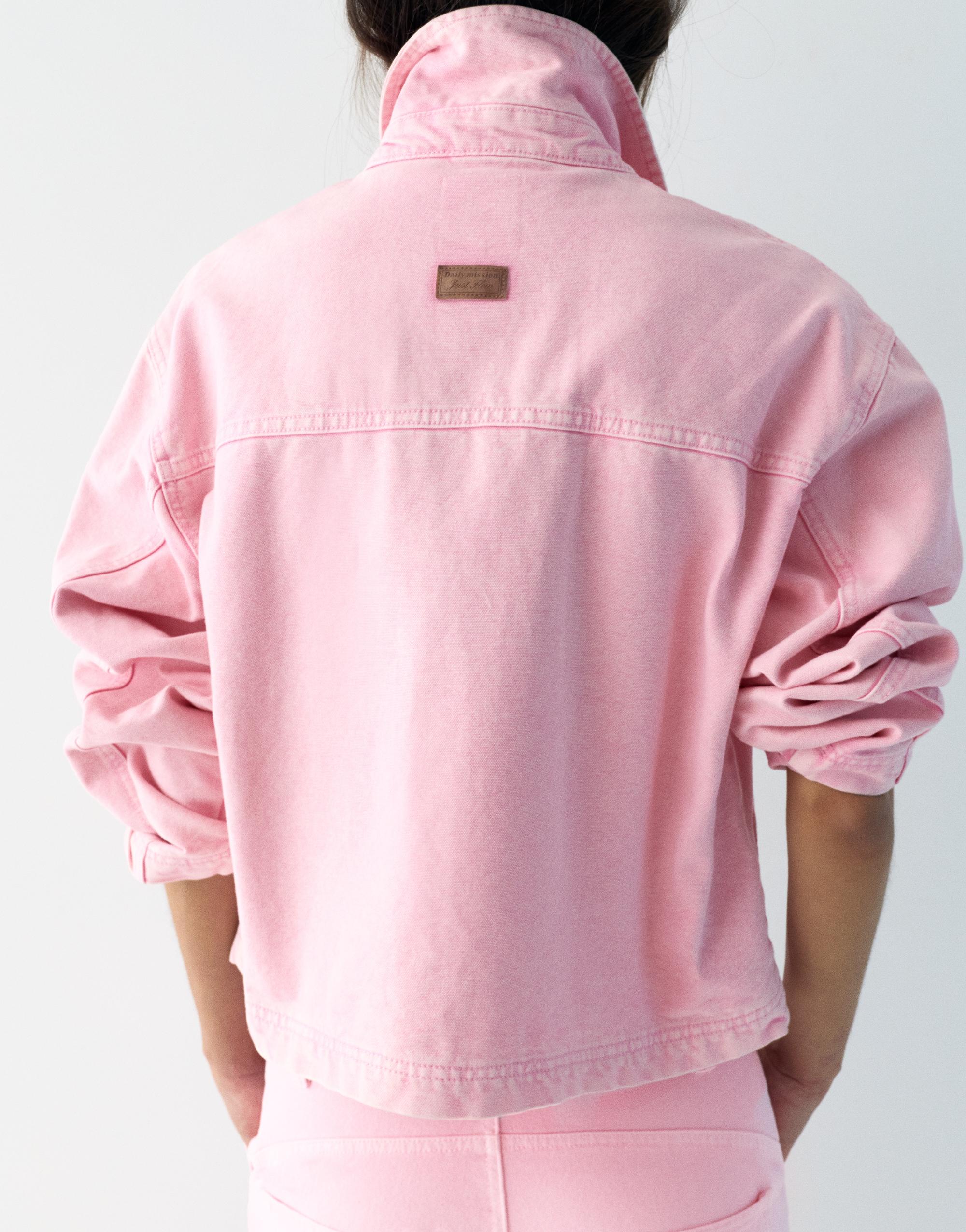 Pembe utility ceket - Görsel 11