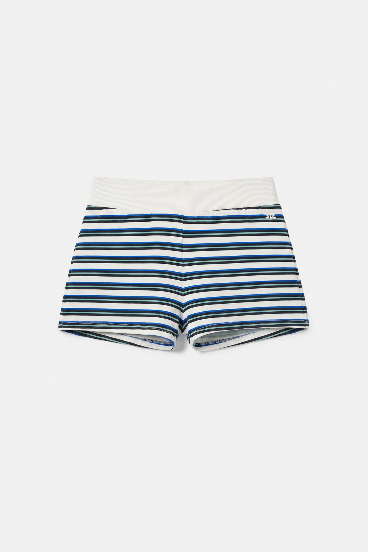 Striped shorts — Ecru