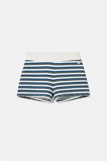 Striped shorts — Ecru 3