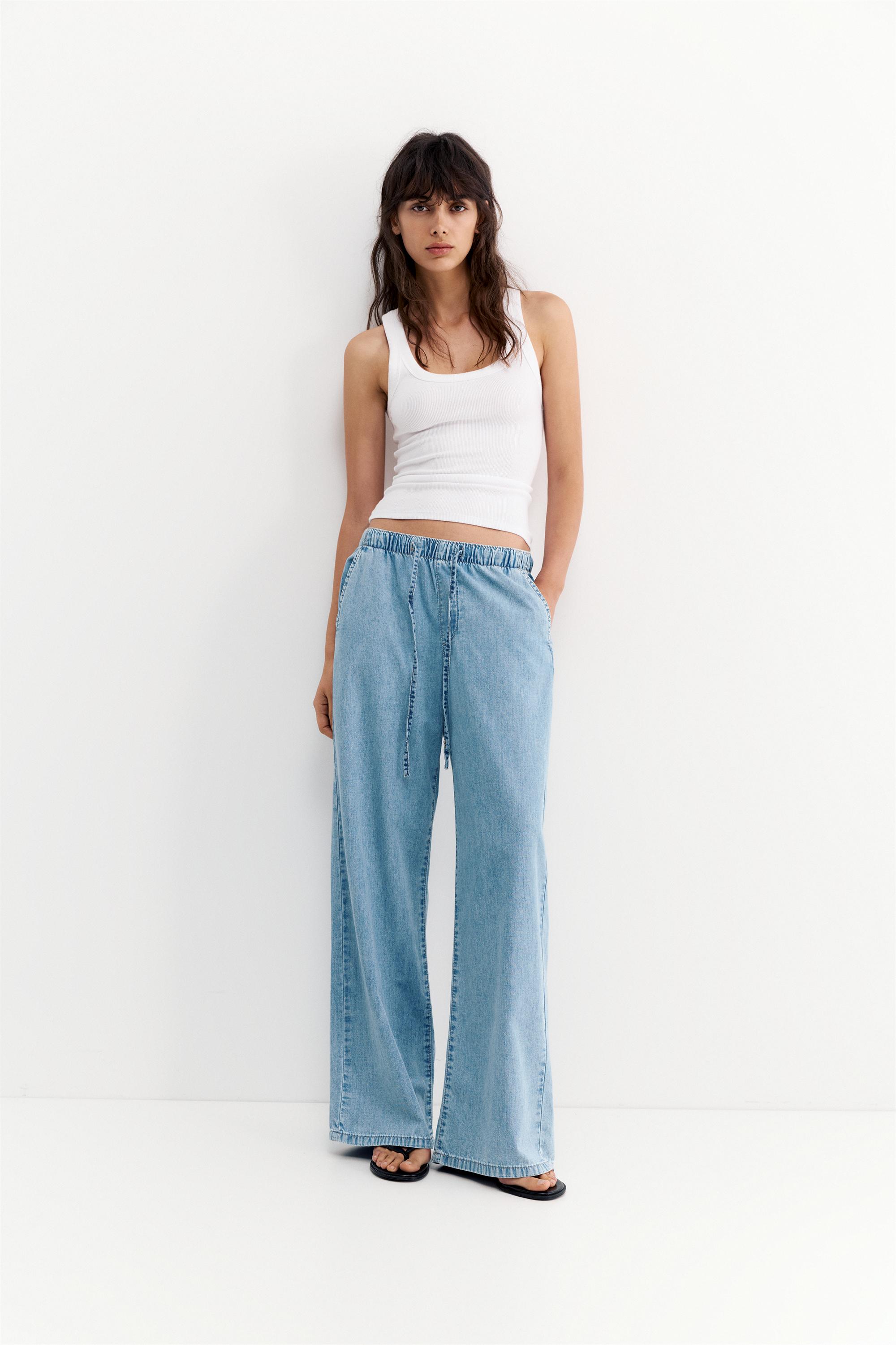 Low-rise jogger jeans — Pale blue