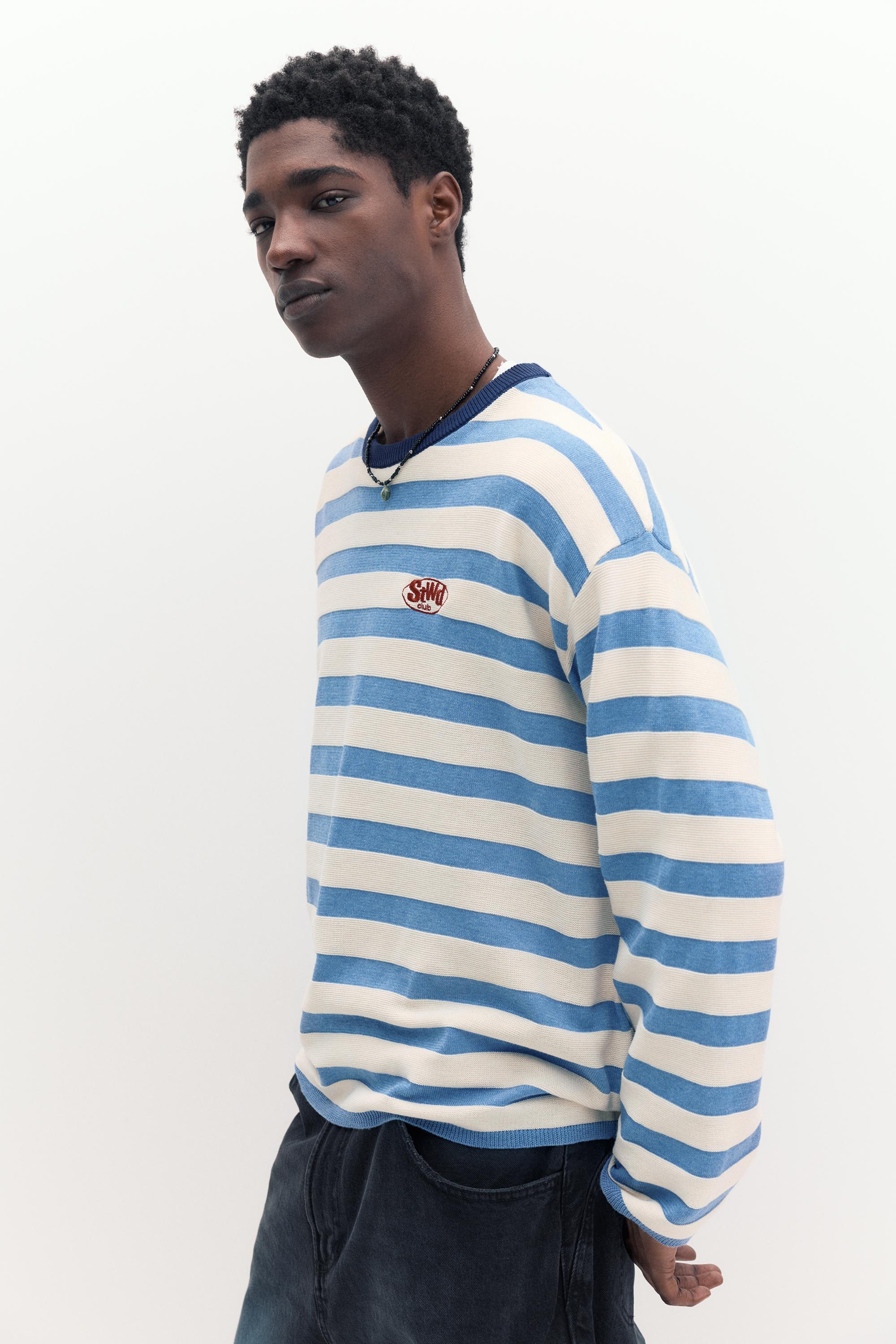 Çizgili örgü tişört - Görsel 28