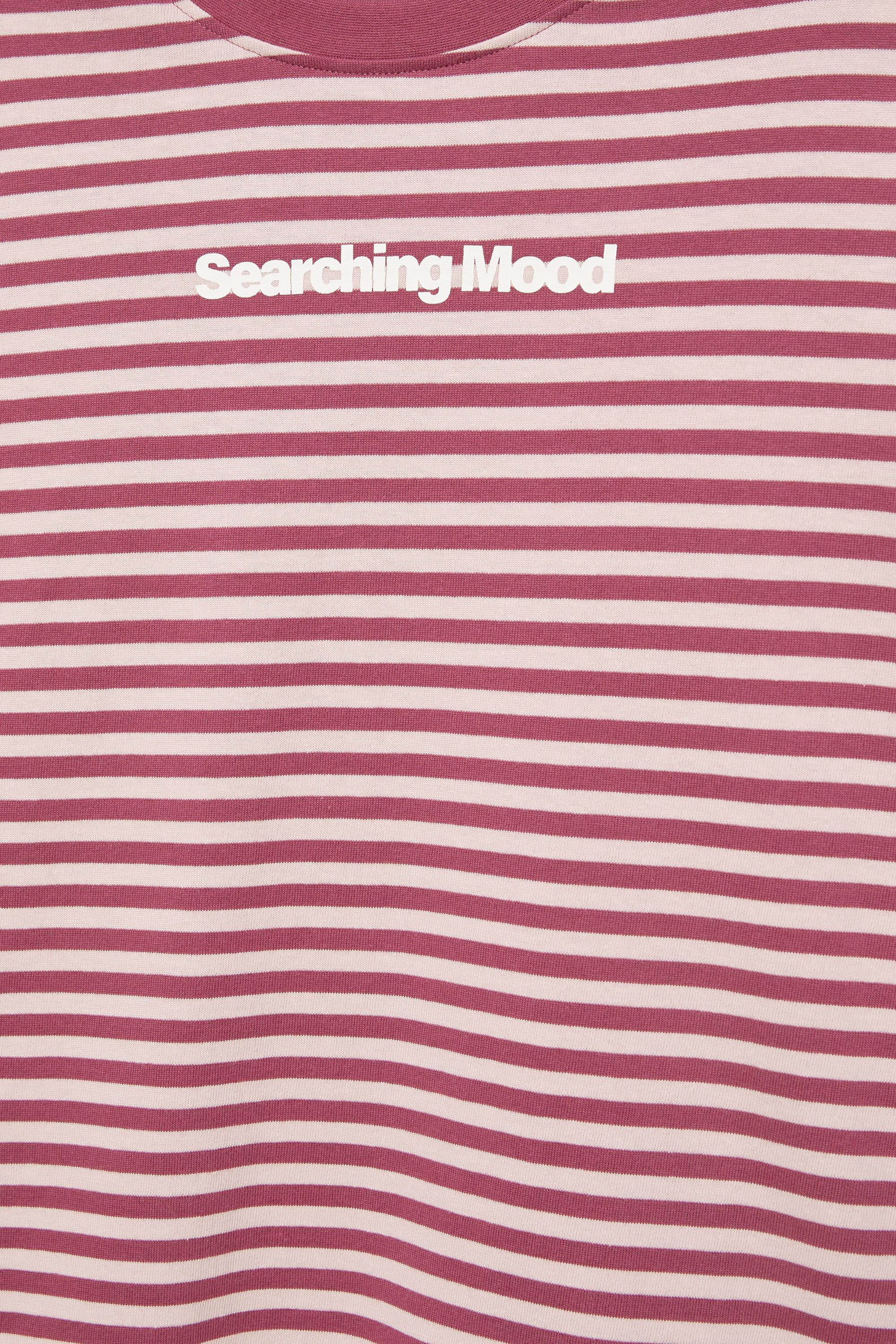 STWD striped text T-shirt — Burgundy