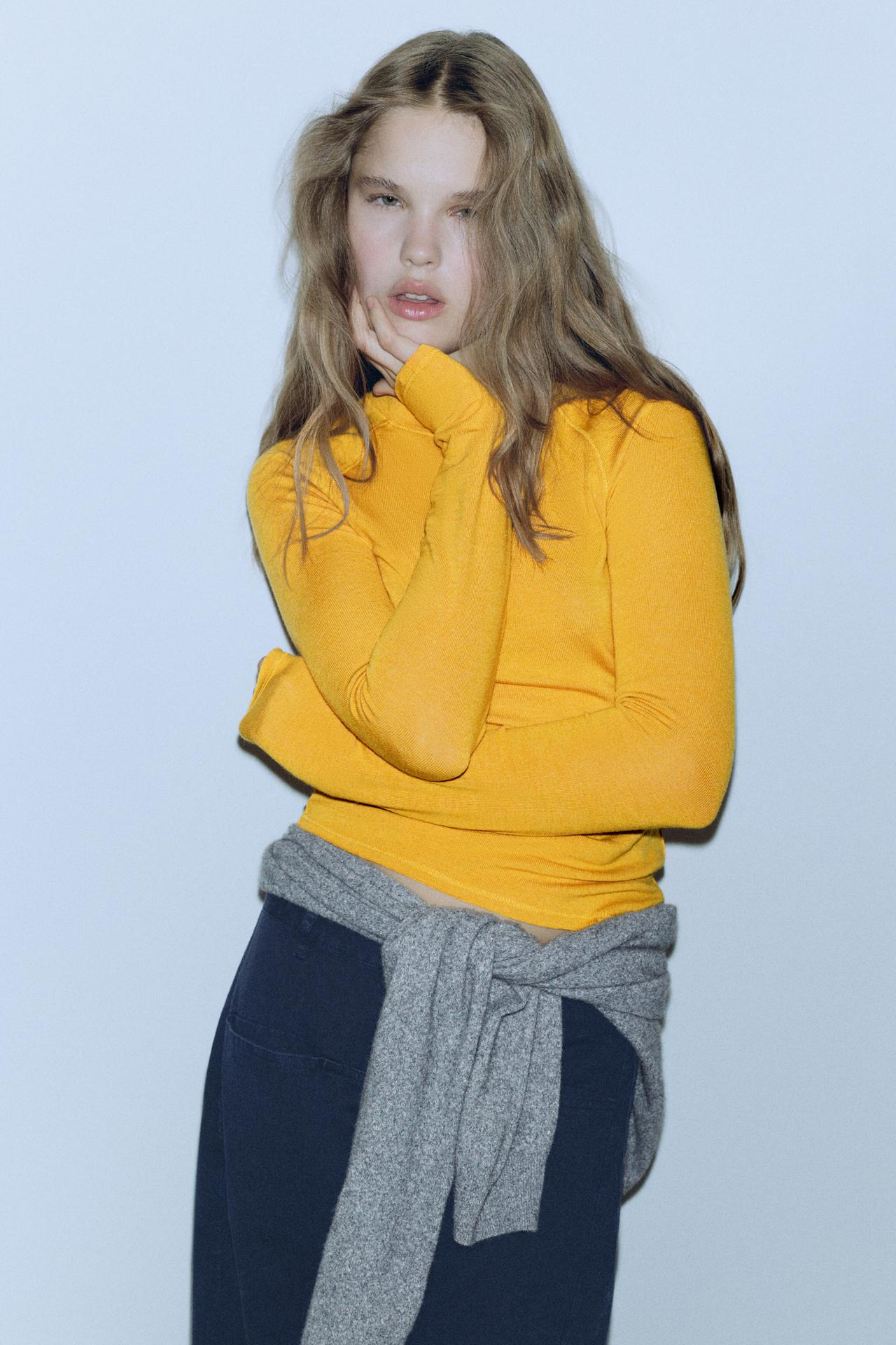 Raglan sleeve T-shirt — Mustard