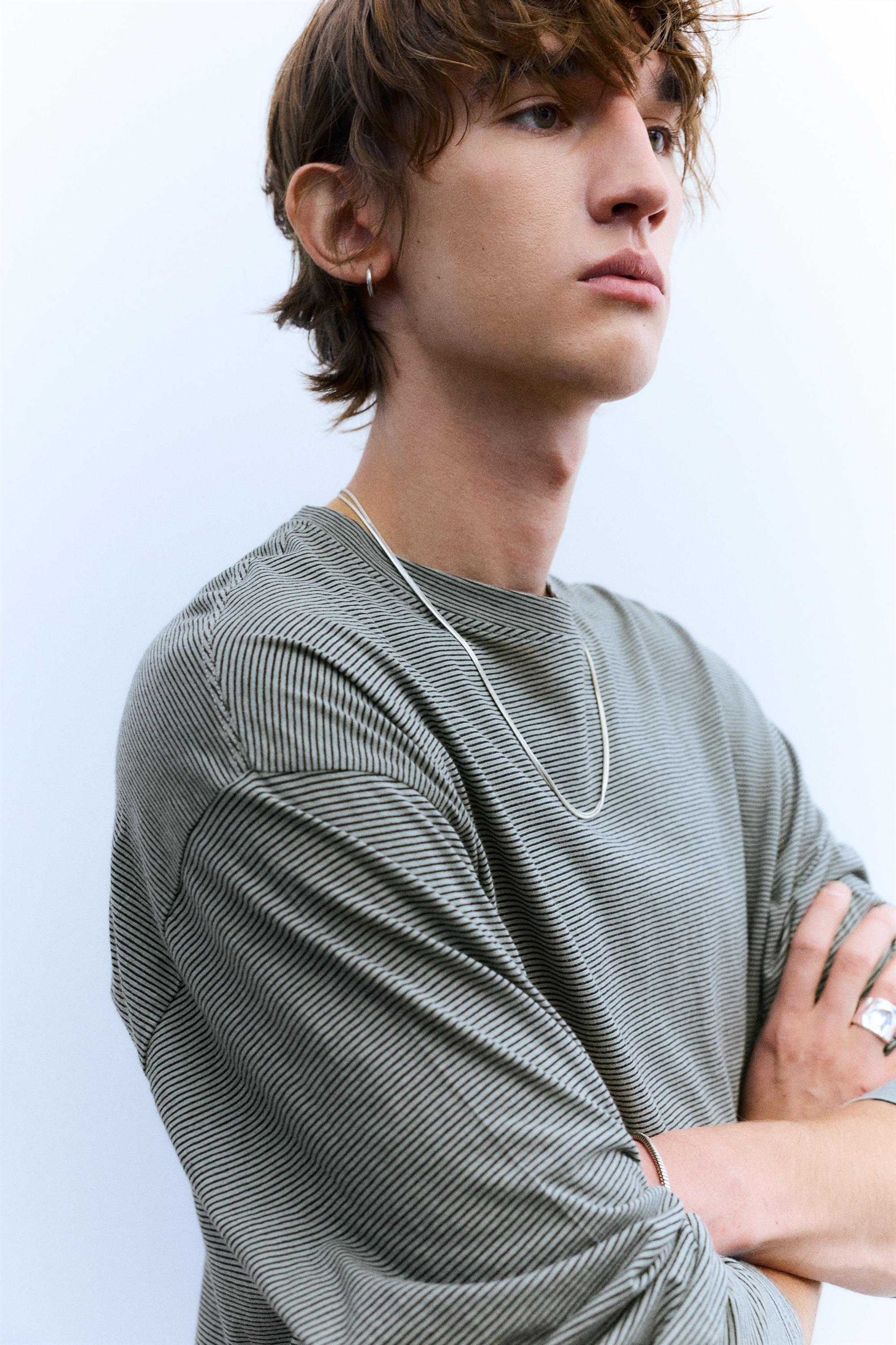 Uzun kollu çizgili t-shirt - Görsel 14