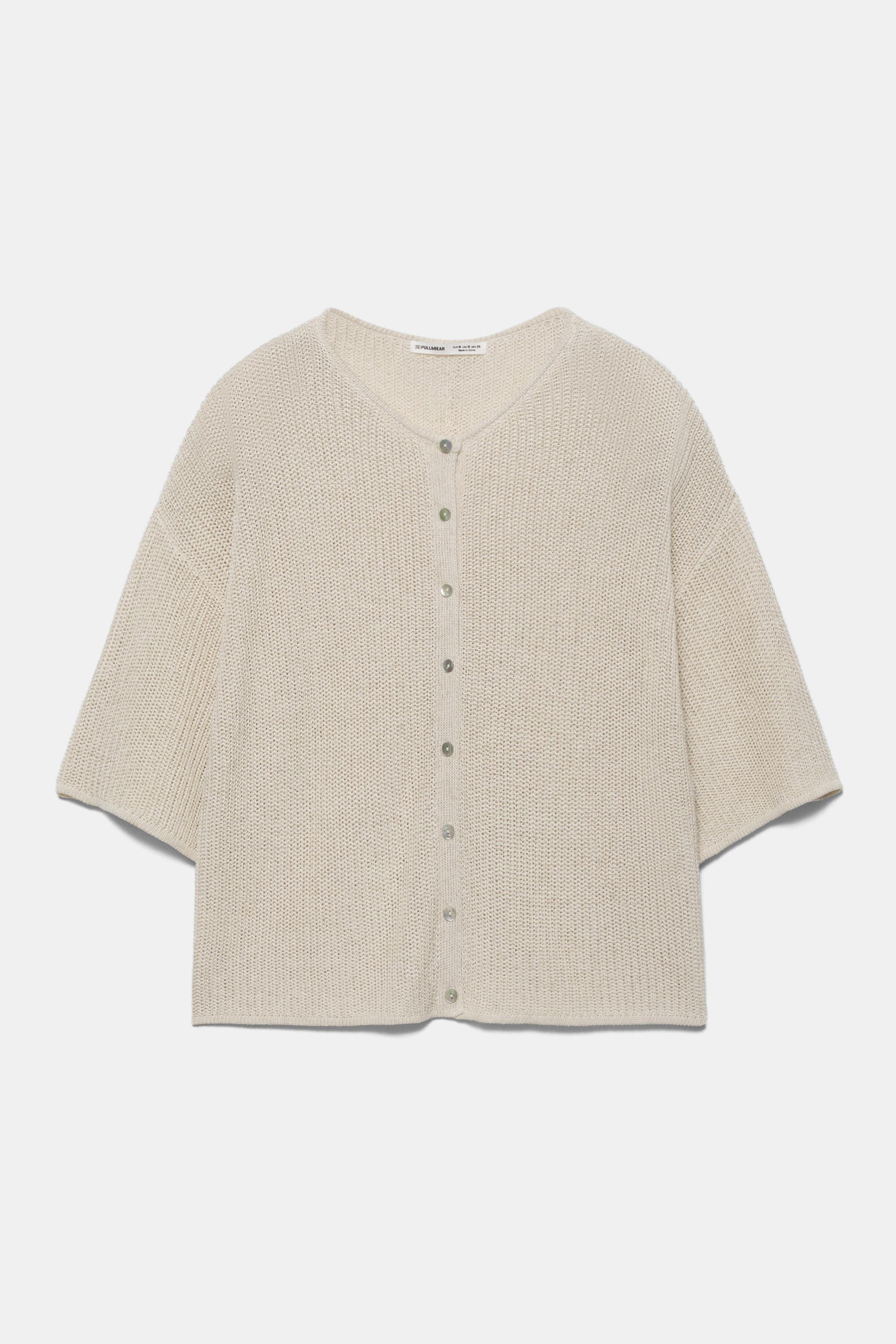 Kısa kollu düğmeli hırka - Görsel 3