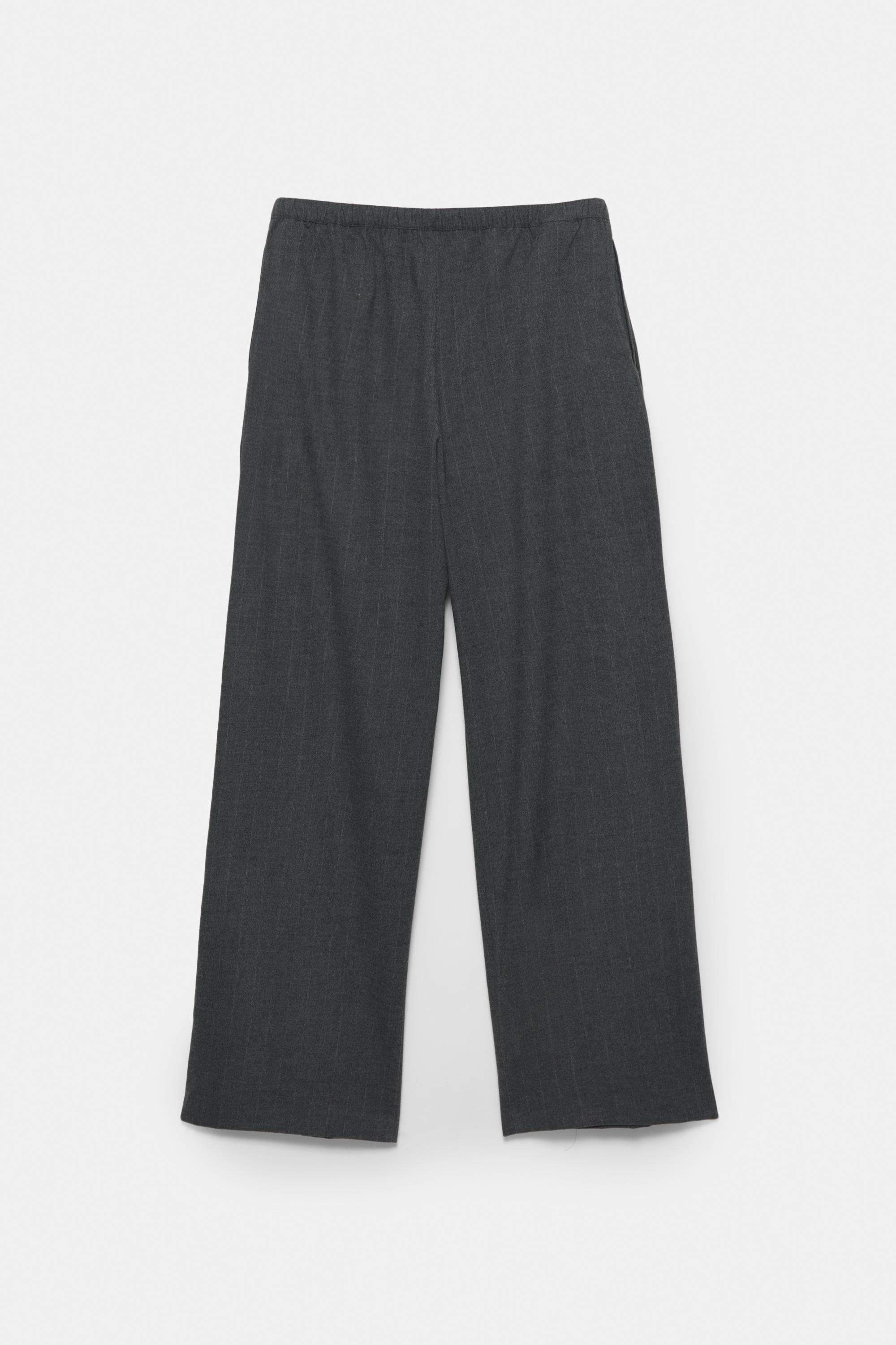 Pinstripe jogger trousers — Grey
