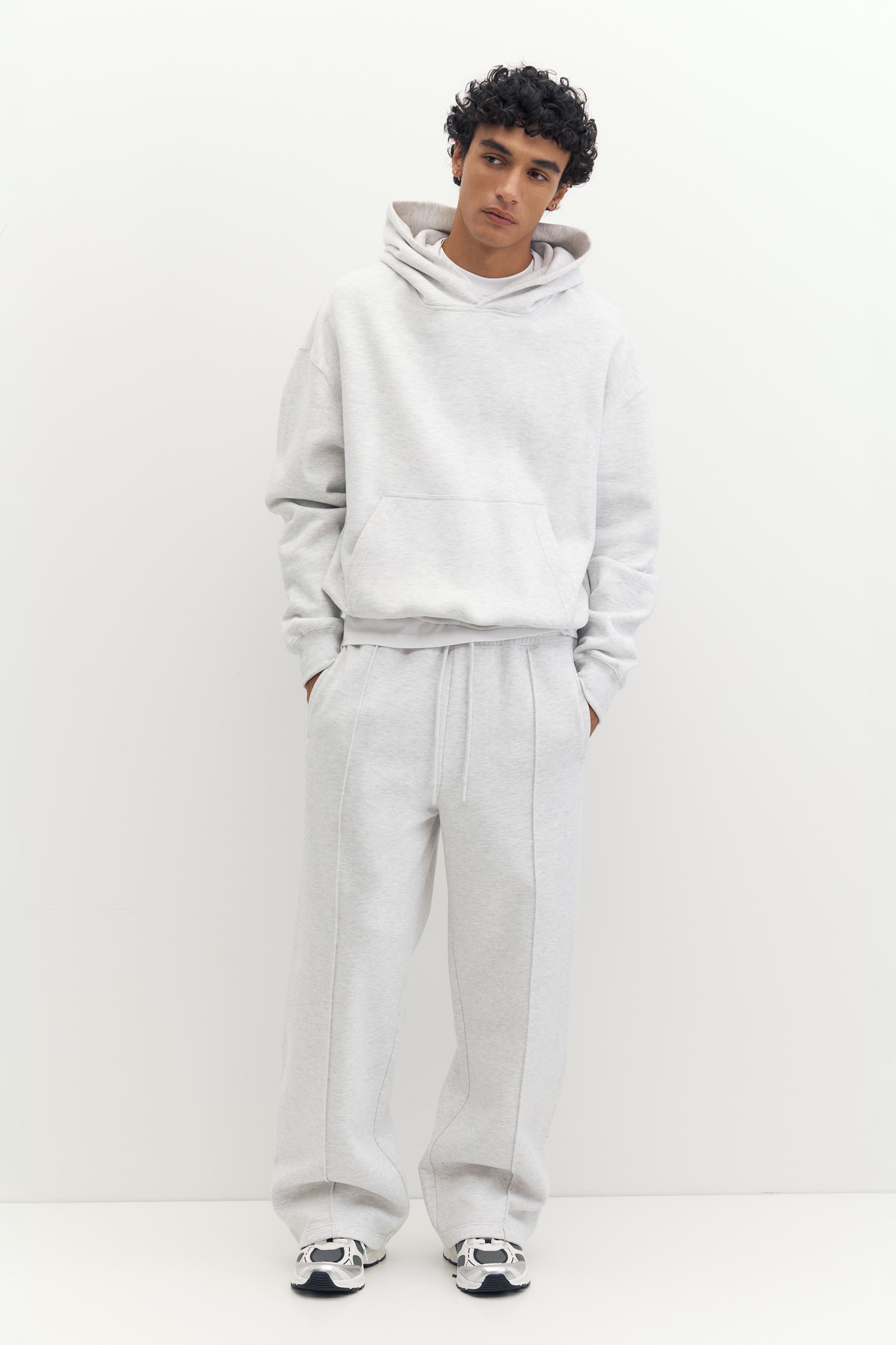 STWD baggy joggers — Pale marl
