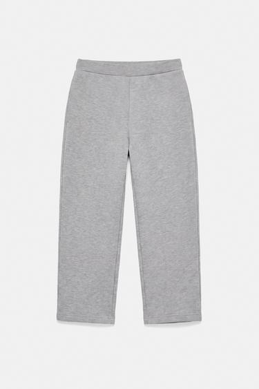Neoprene-effect barrel trousers — Grey marl 8