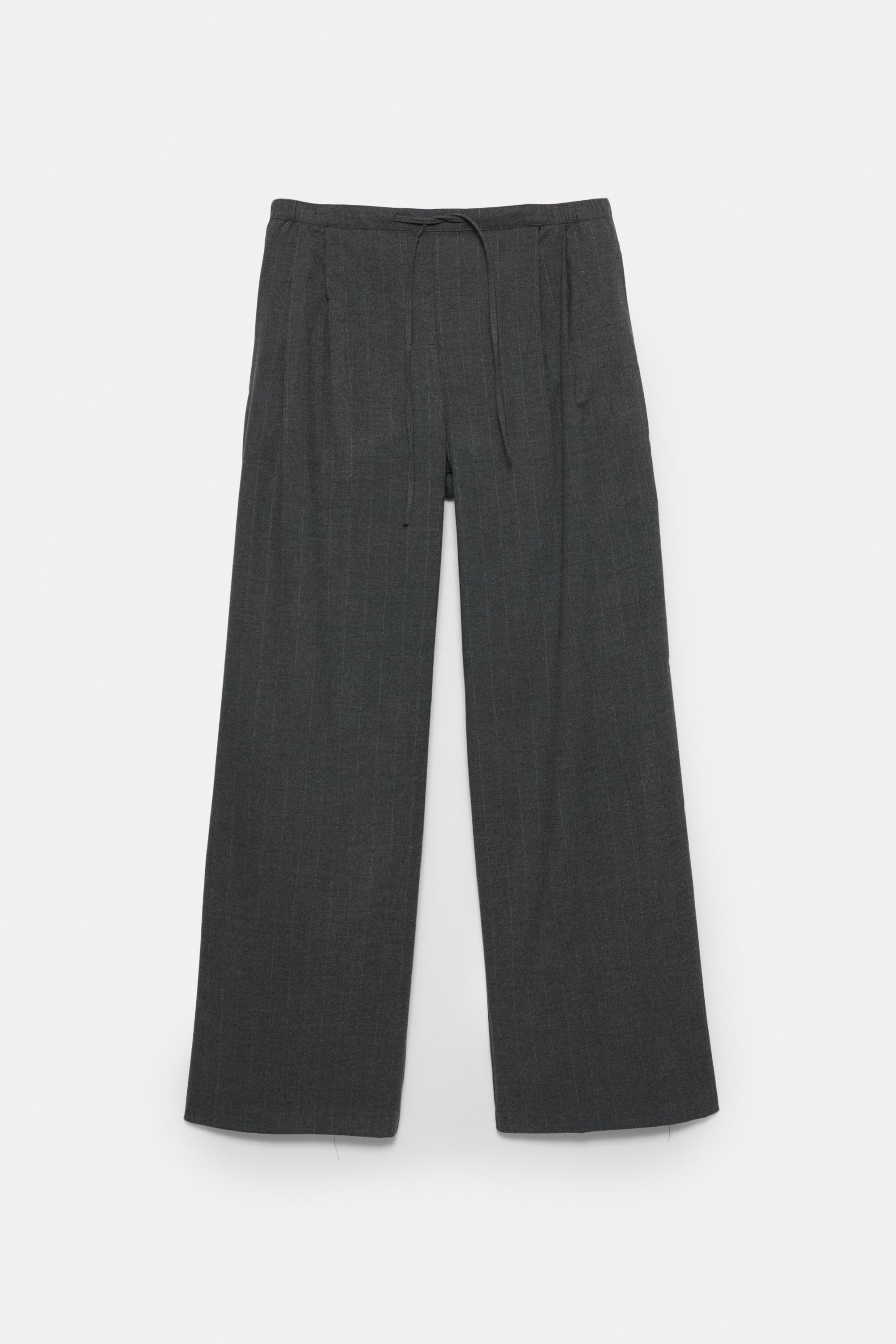 Pinstripe jogger trousers — Grey