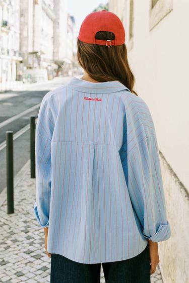 Sky blue striped shirt — Faded blue 2