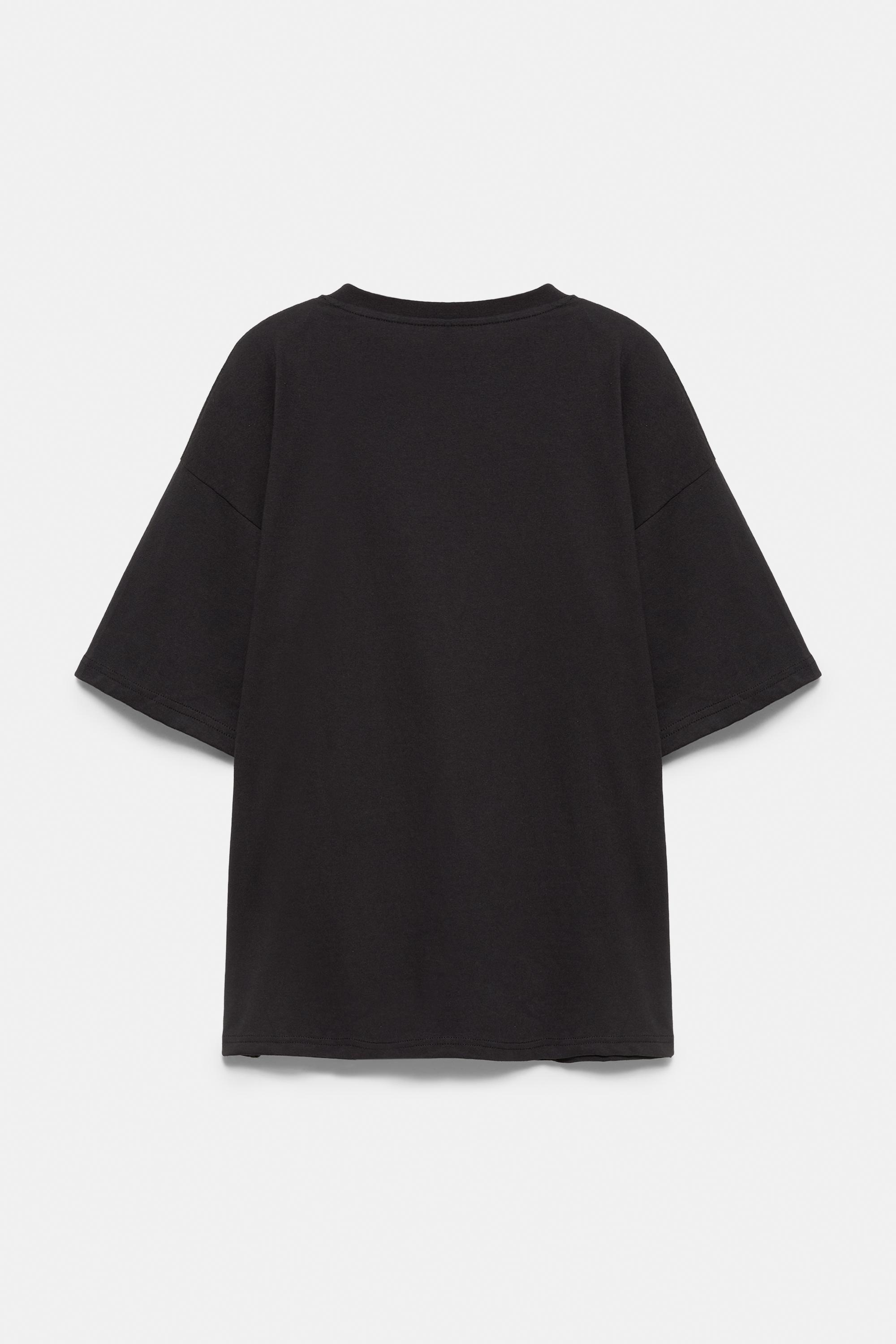 STWD tape graphic T-shirt — Black