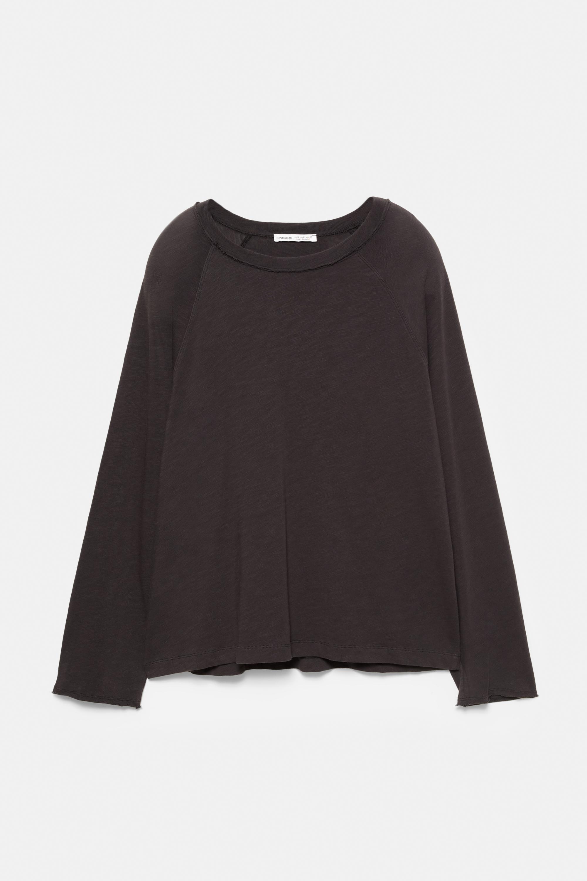 Uzun kollu reglan kesim t-shirt - Görsel 84