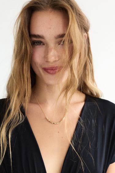 Beaded necklace — Gold 2