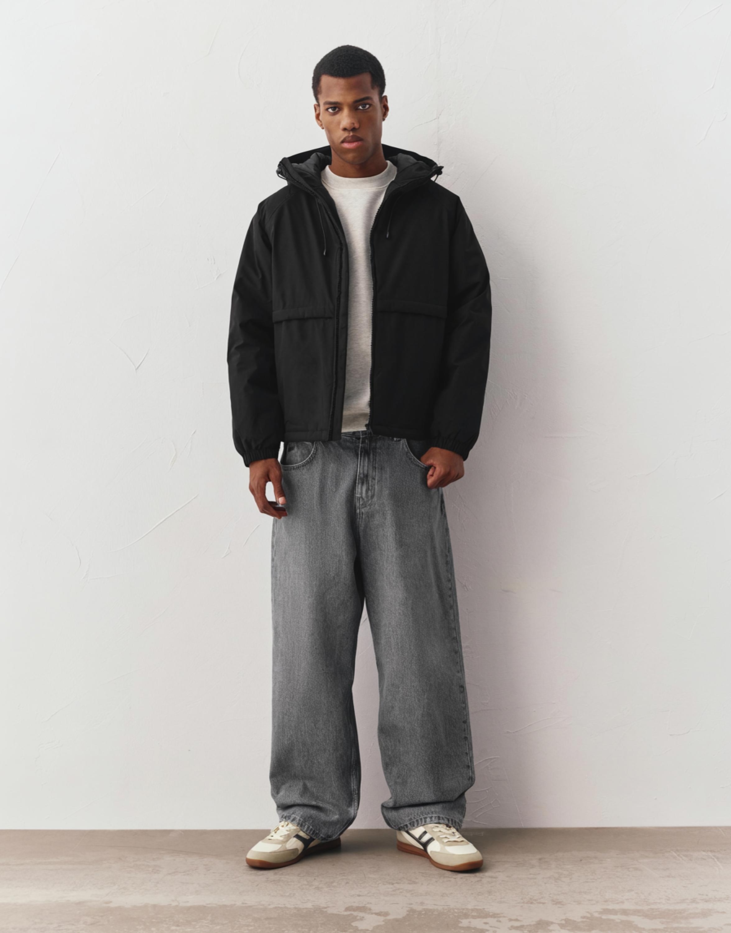 Dik yaka şişme mont - Görsel 36