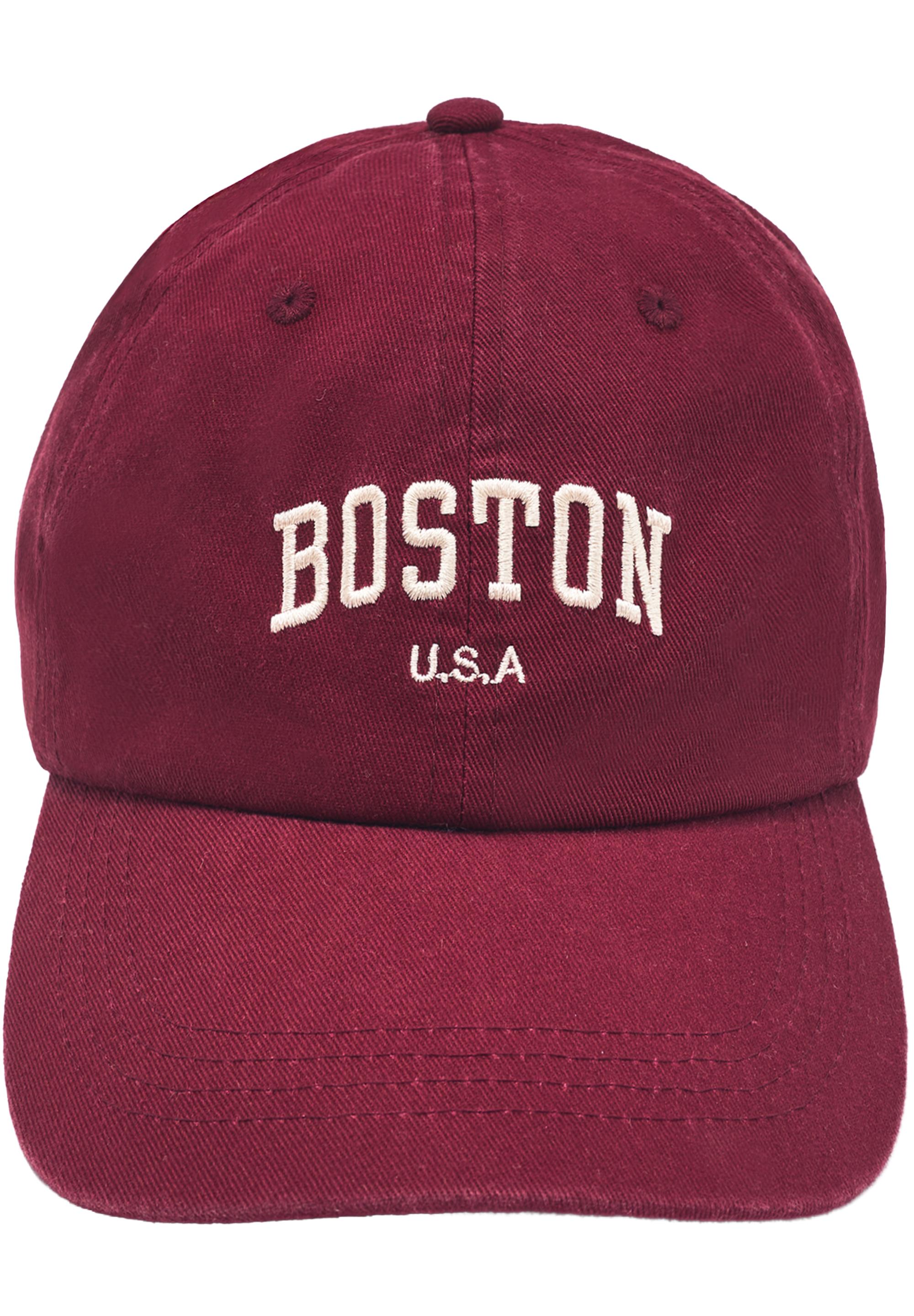 Boston embroidered cap — Maroon