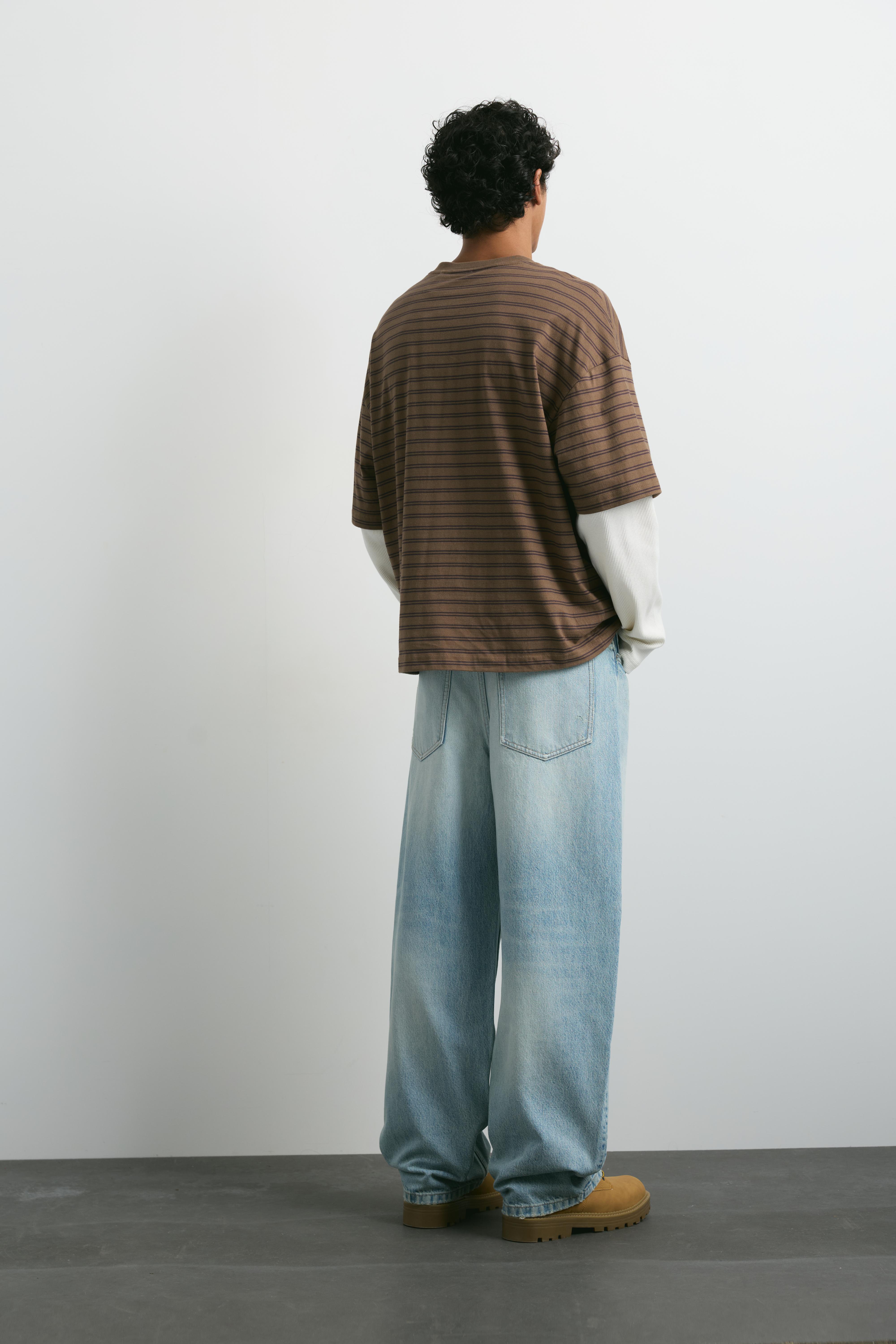 Balloon-fit baggy jeans — Pale indigo