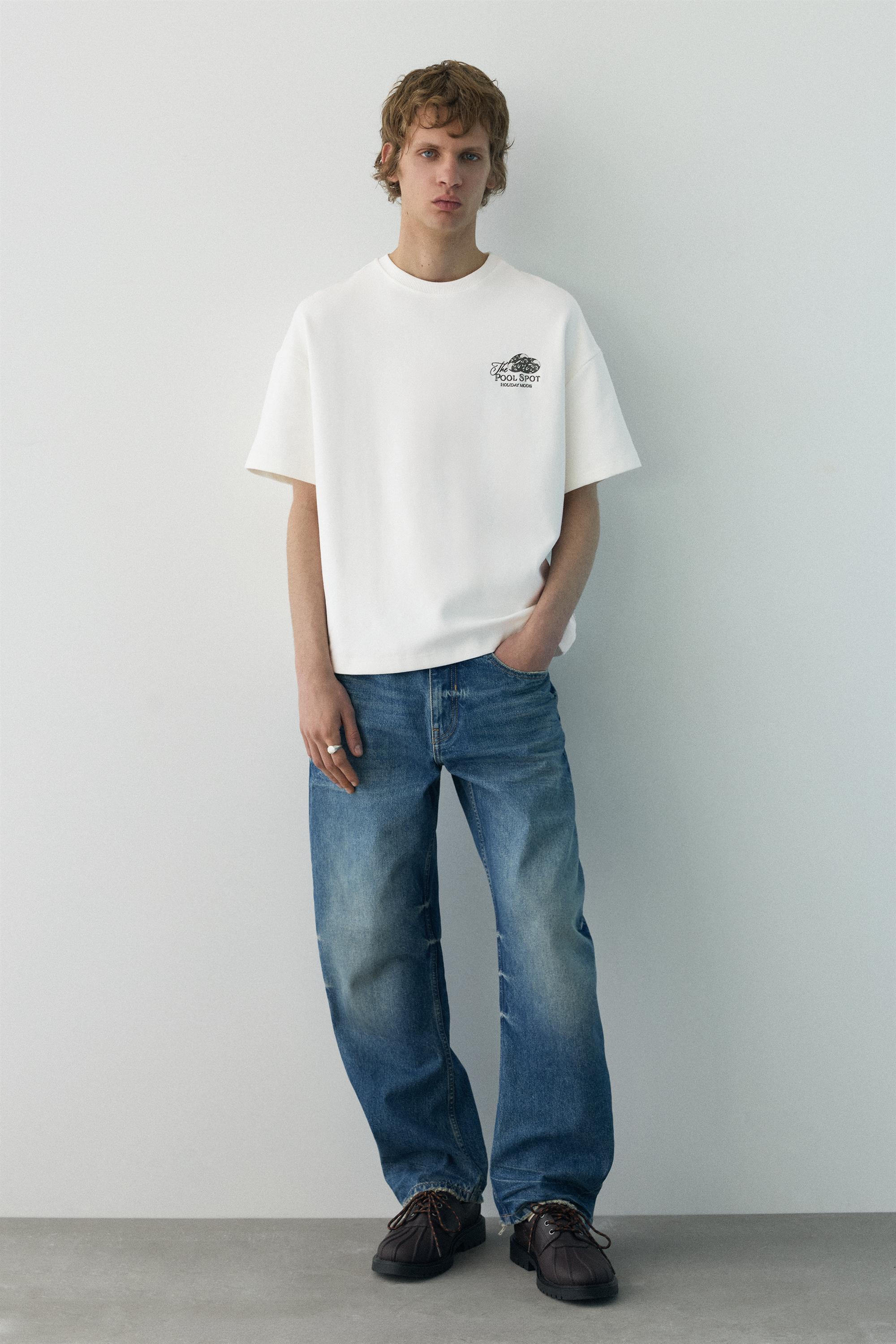 Kısa kollu grafik baskılı sweatshirt - Görsel 11