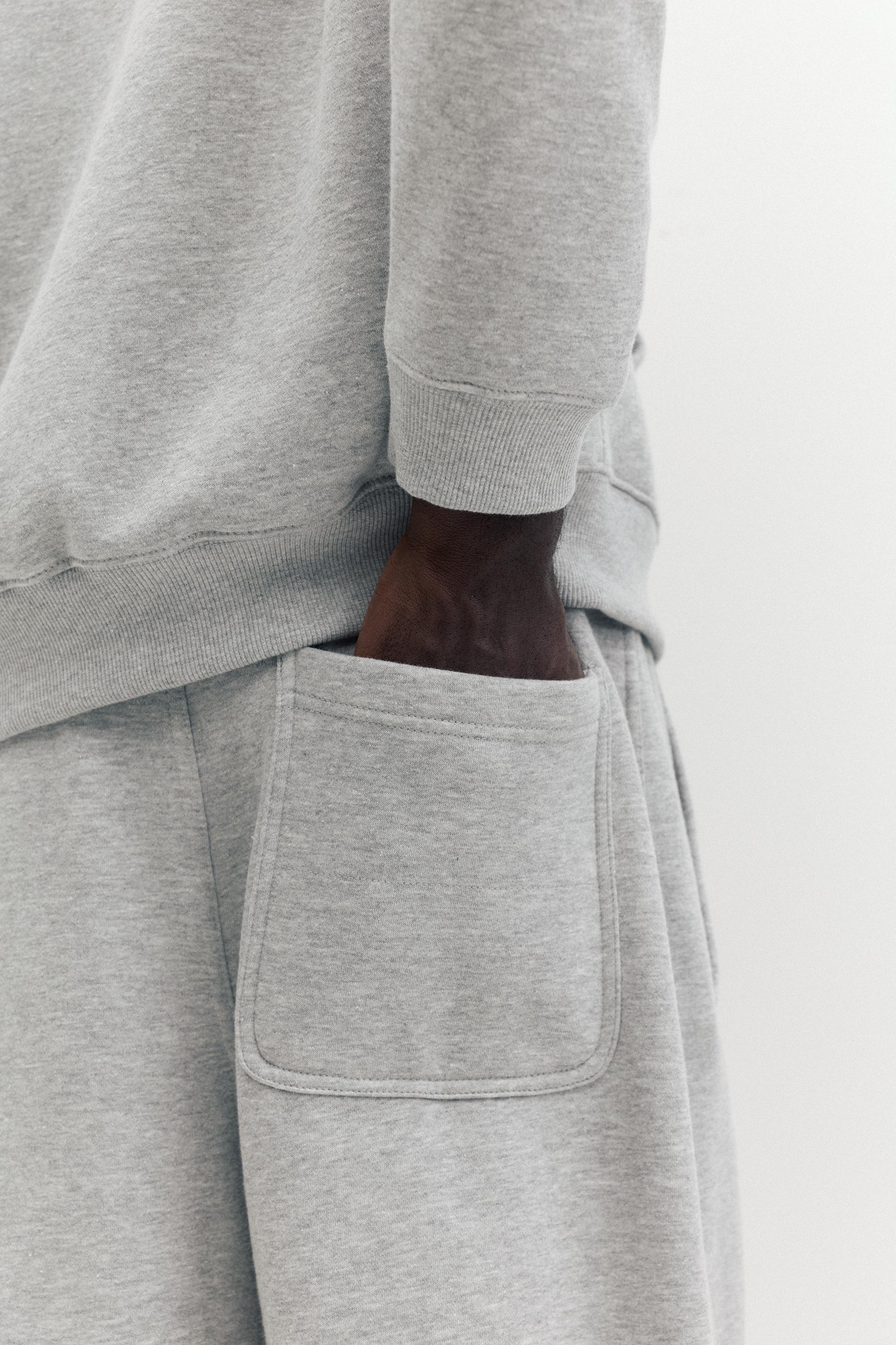 Baggy joggers — Grey marl