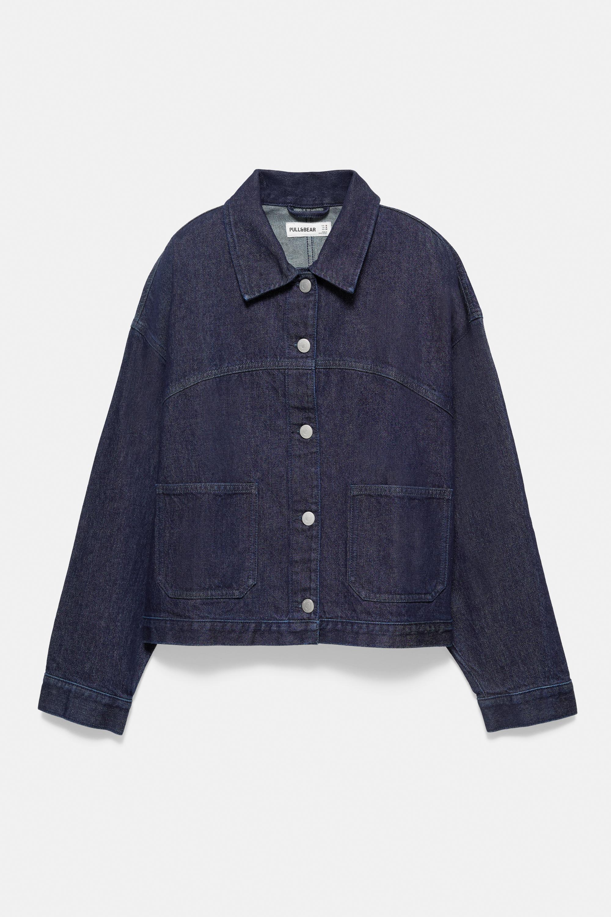 Boxy denim overshirt — Navy