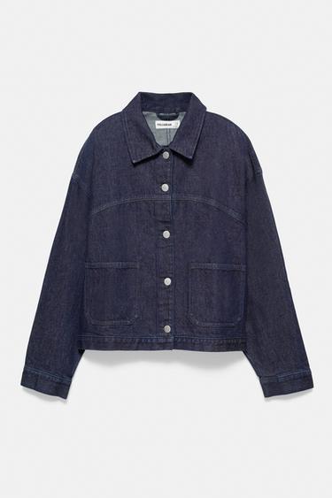 Boxy denim overshirt — Navy 6