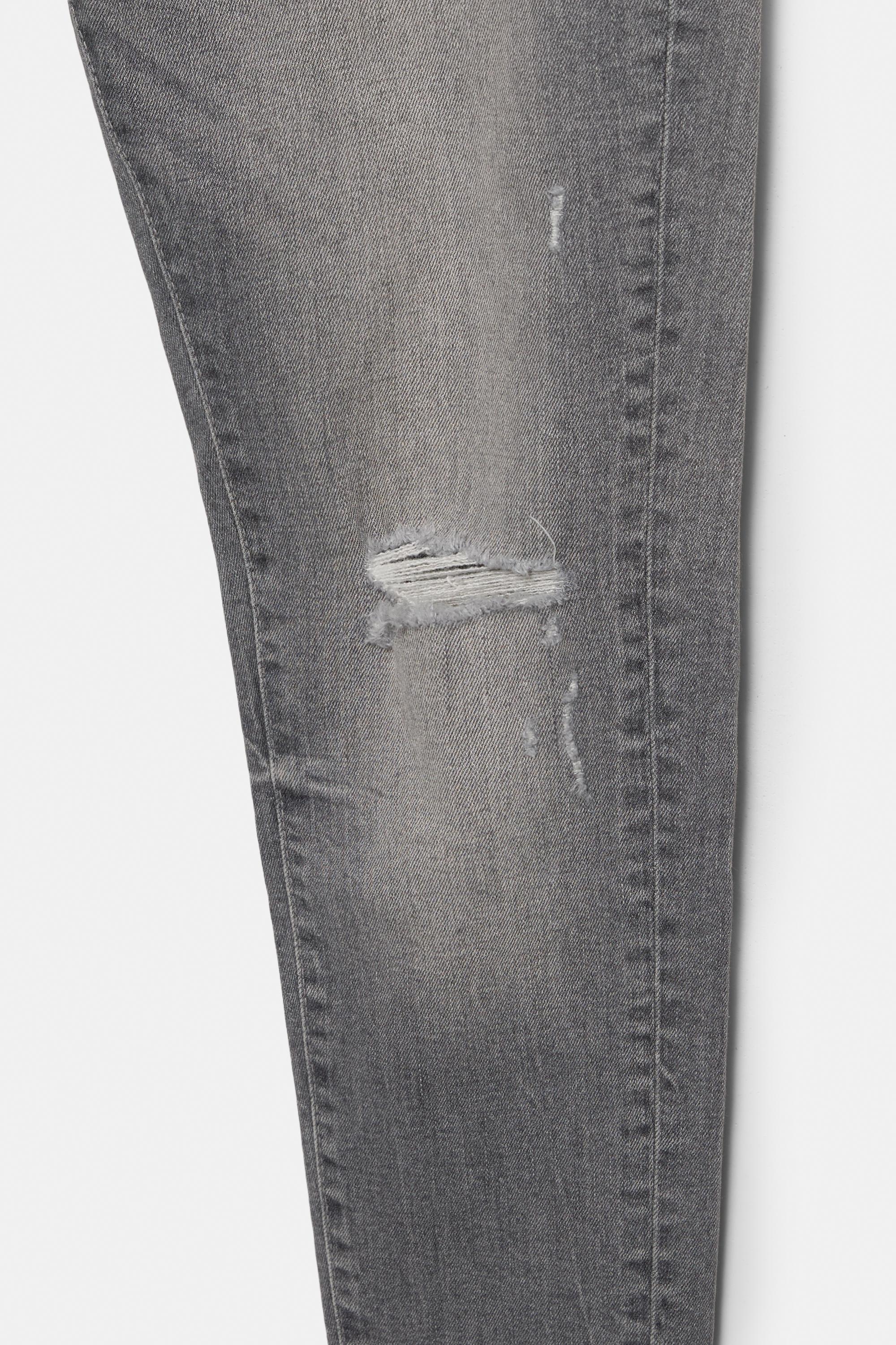 Ripped skinny jeans — Dark grey