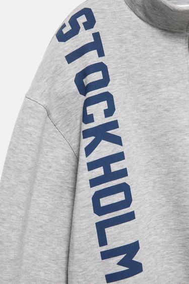 Stockholm quarter-zip sweatshirt — Grey marl 6