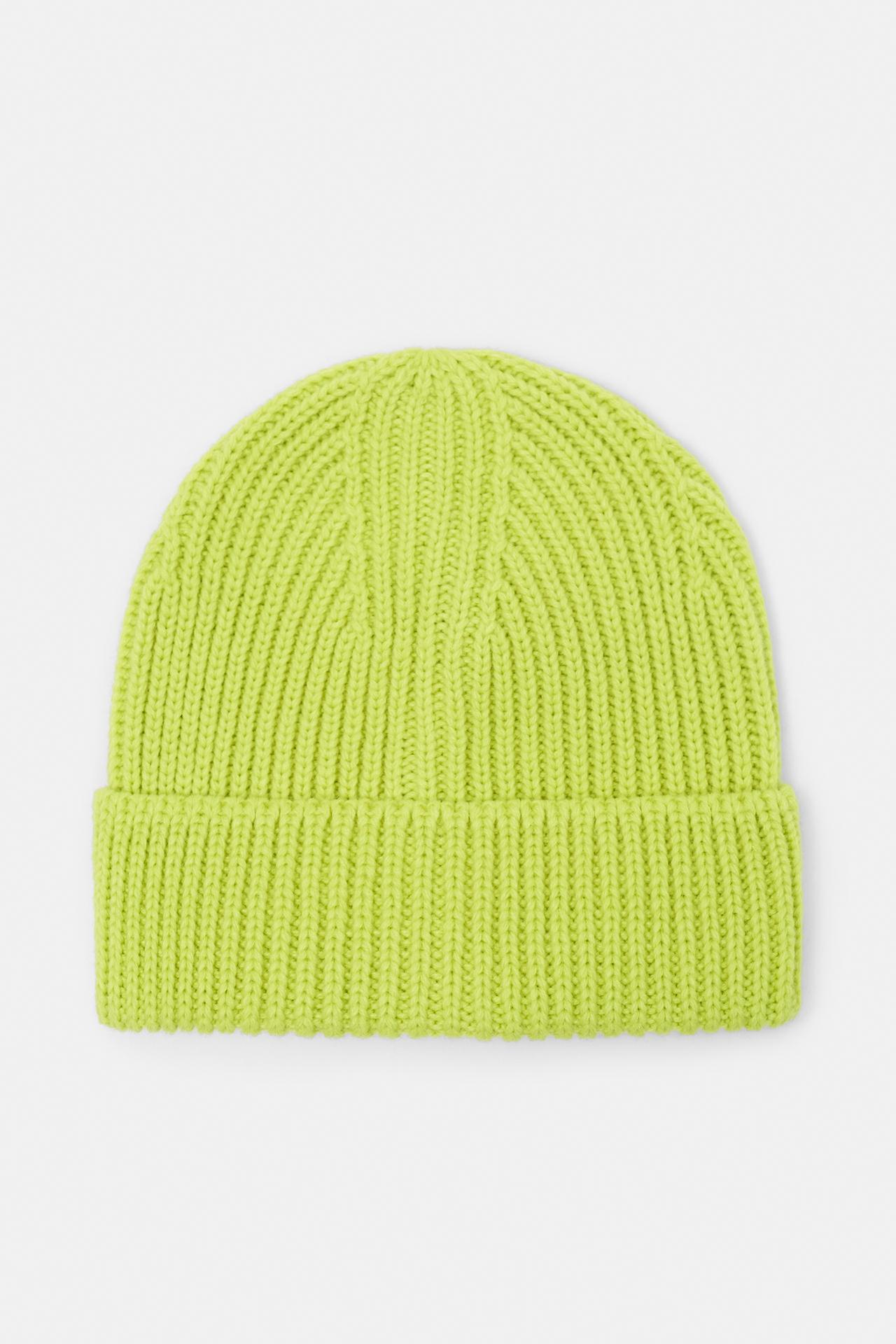 Chunky knit beanie — Lime