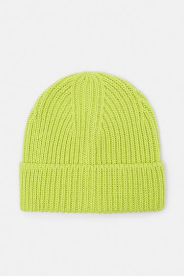 Chunky knit beanie — Lime 3