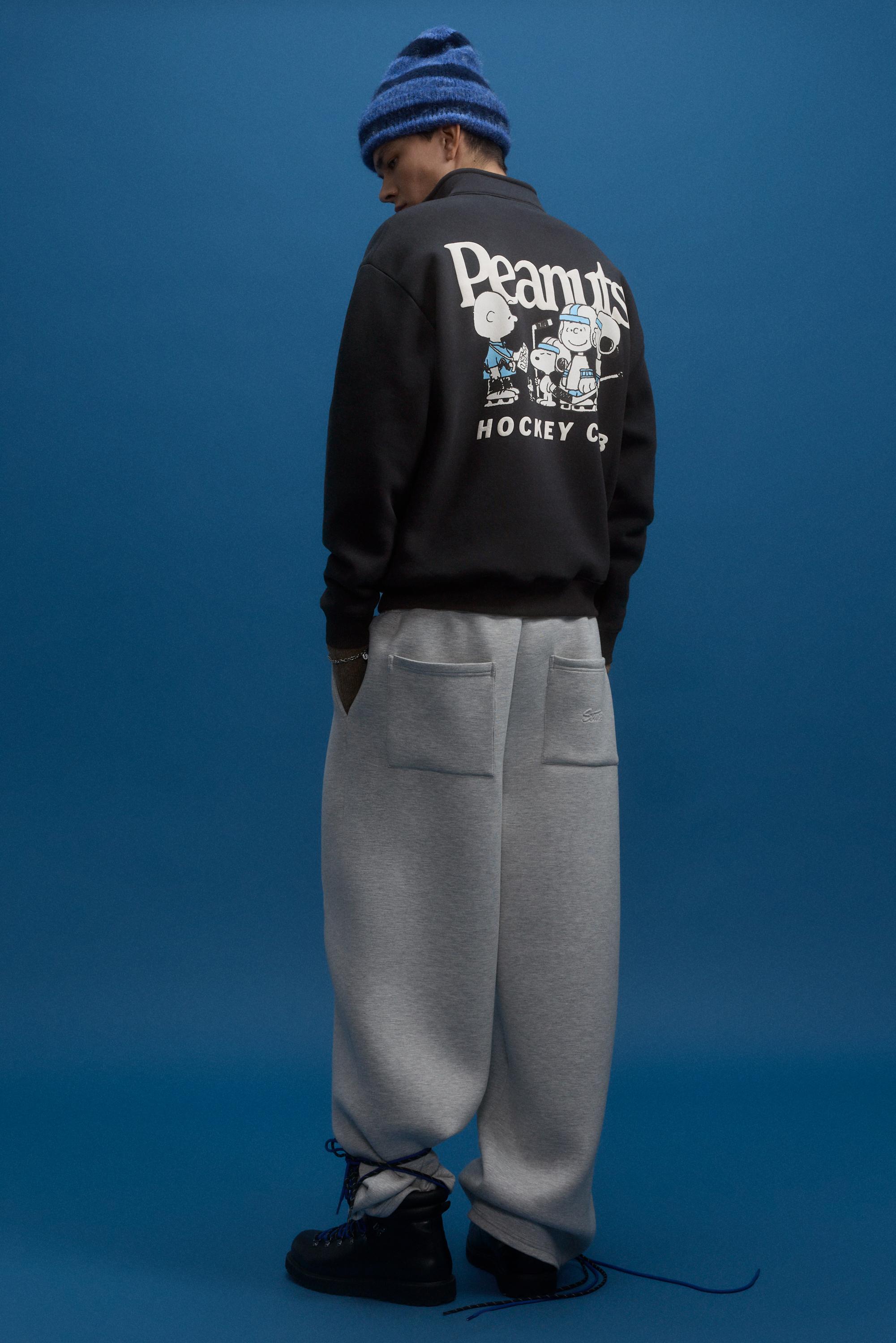 Fermuarlı dik yaka Peanuts sweatshirt - Görsel 18