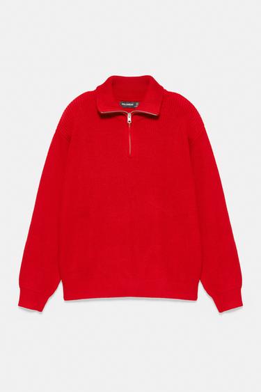 Quarter-zip jumper — Red 7