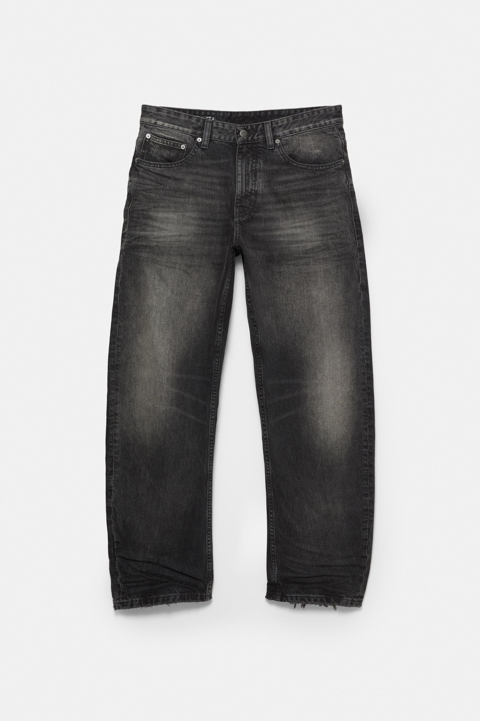 Low-rise baggy jeans — Faded black
