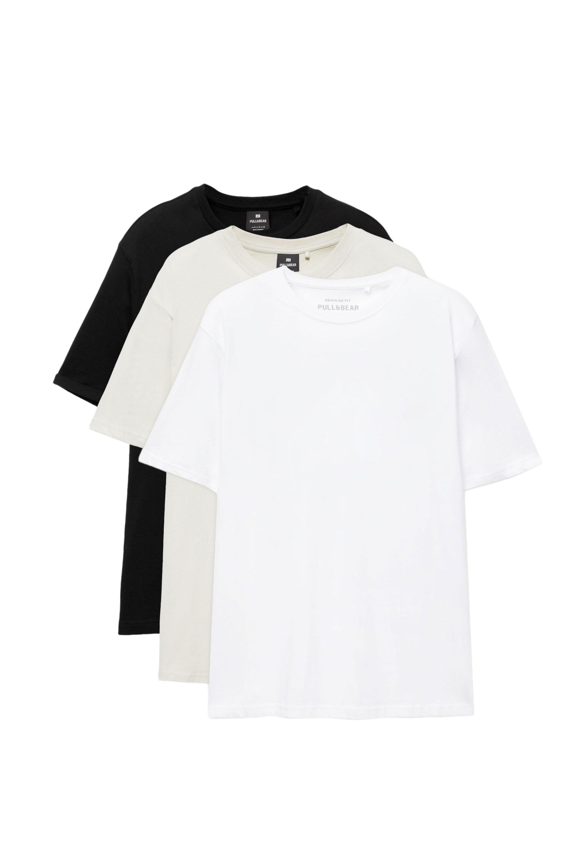3-pack of short sleeve T-shirts — Ash