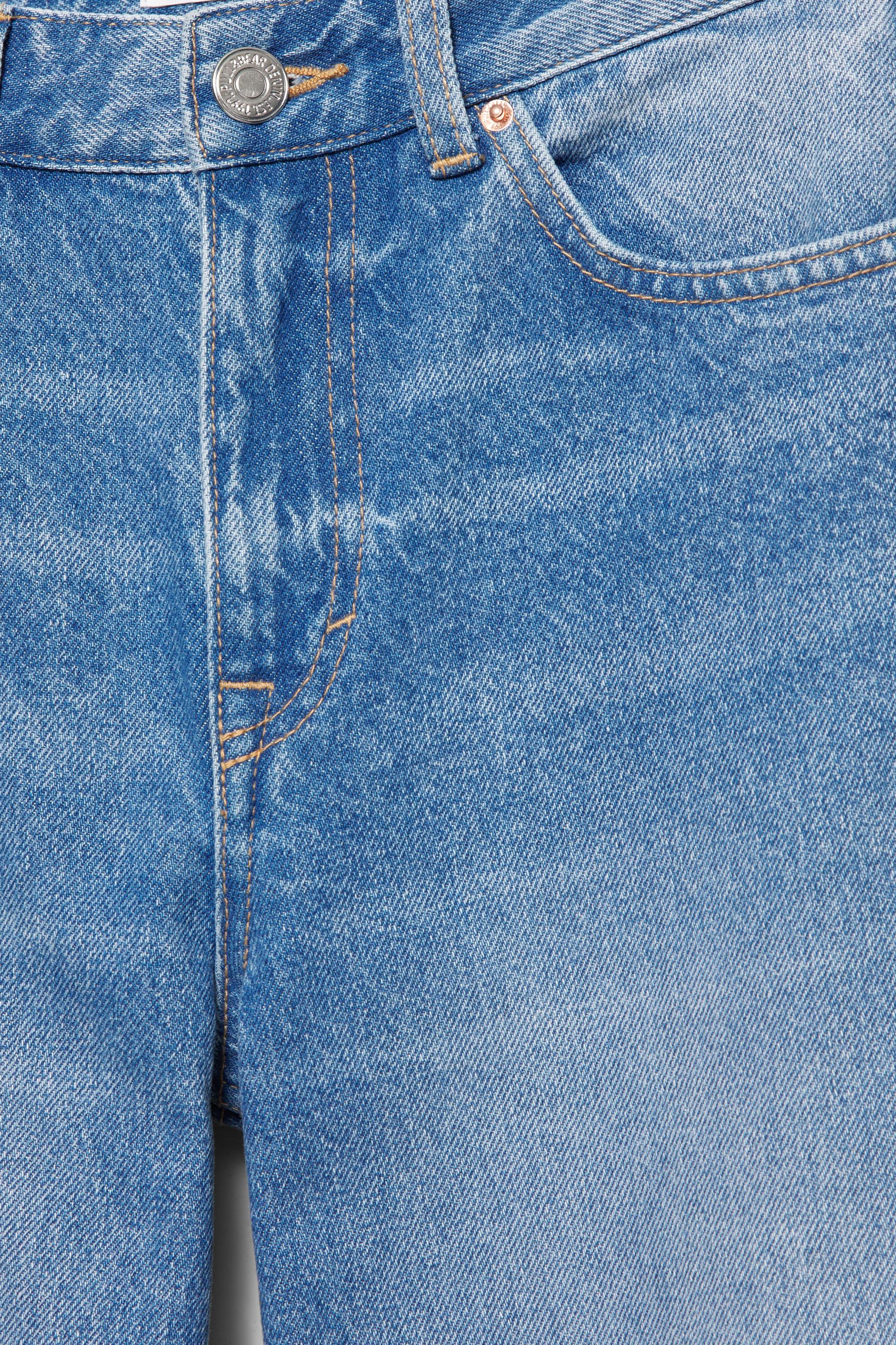 High-waist wide straight-leg jeans — Indigo