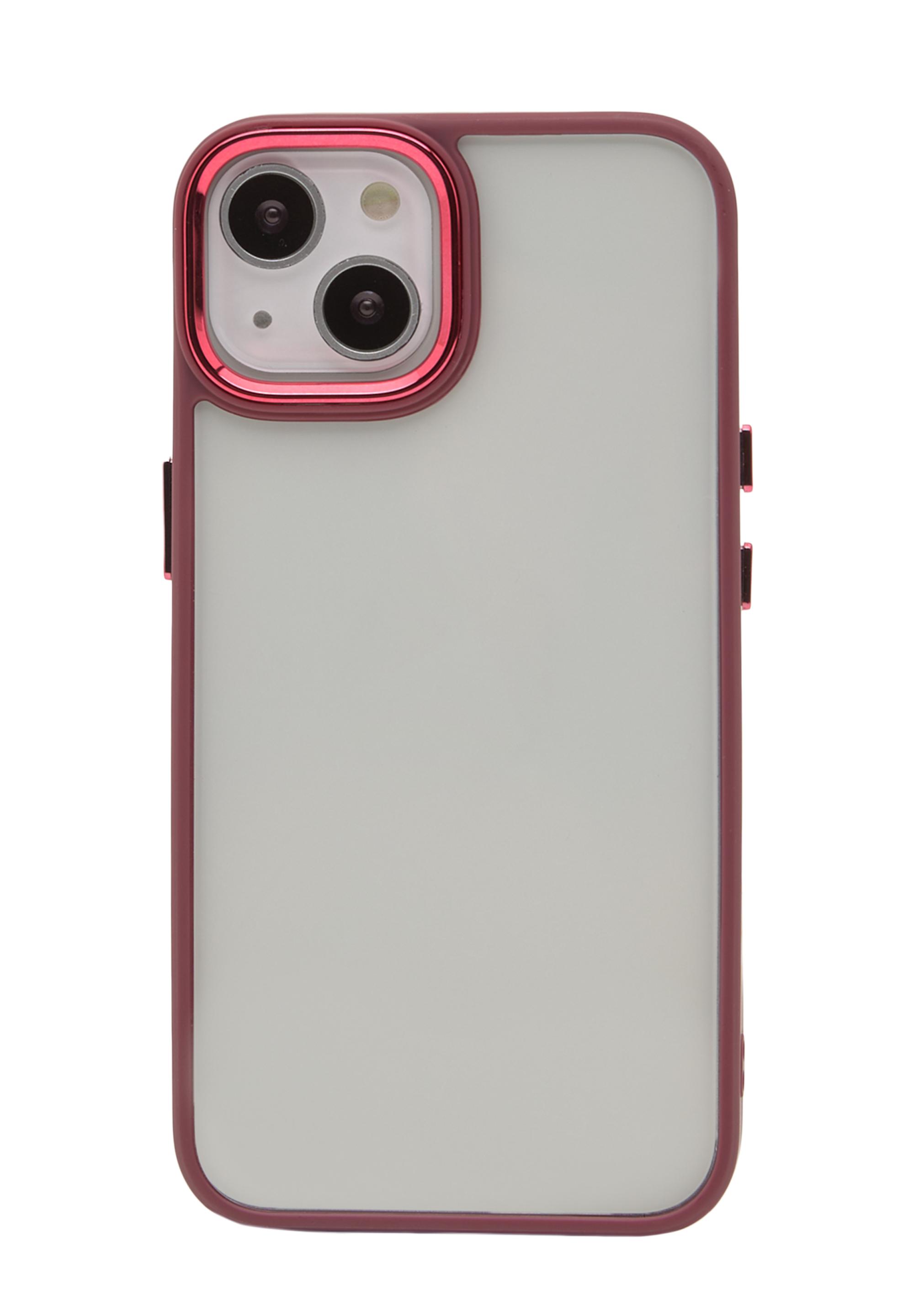 Transparent iPhone case with contrast — Maroon