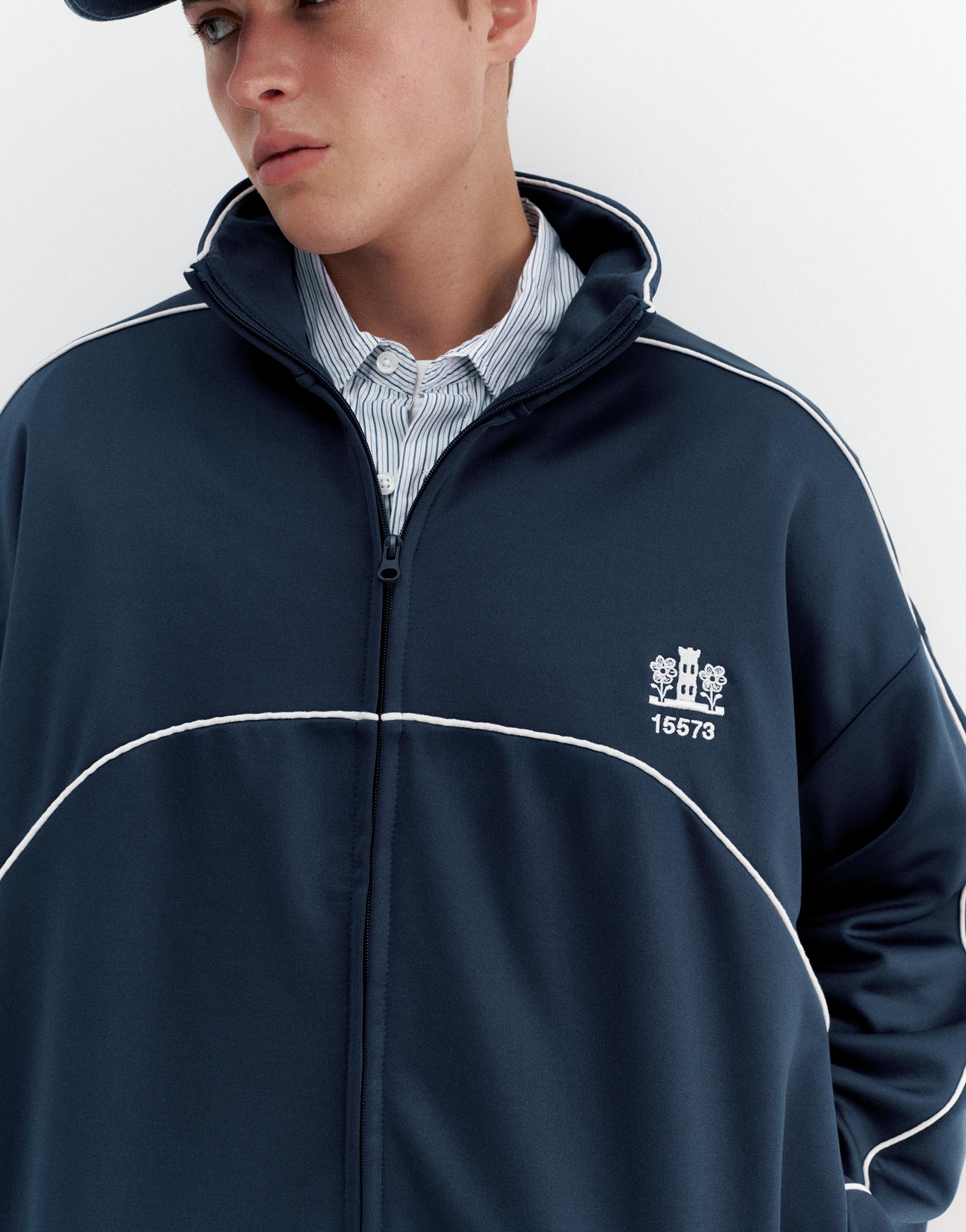 Fermuarlı nakışlı ceket - Görsel 9