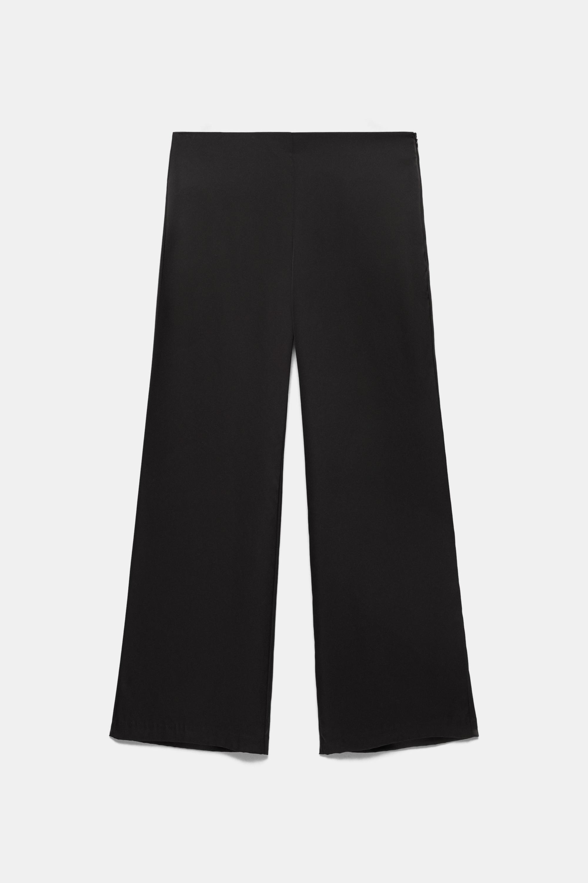 Saten yüzeyli düz kesim pantolon - Görsel 19