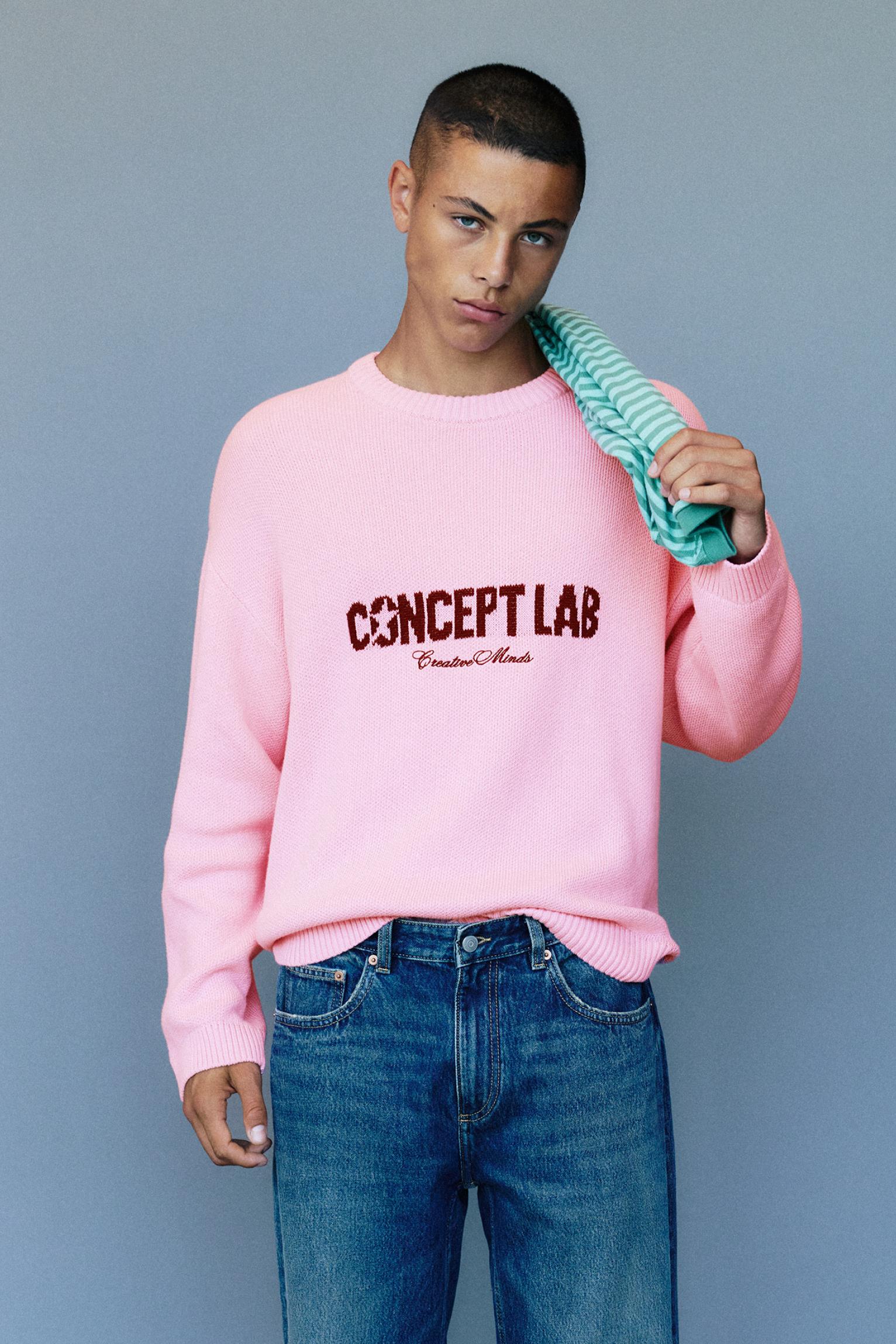 STWD graphic jumper — Pastel pink