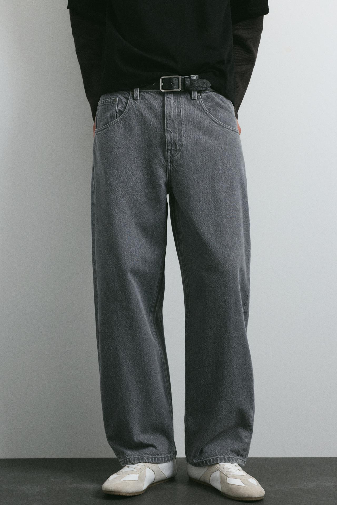 Barrel jeans — Dark grey