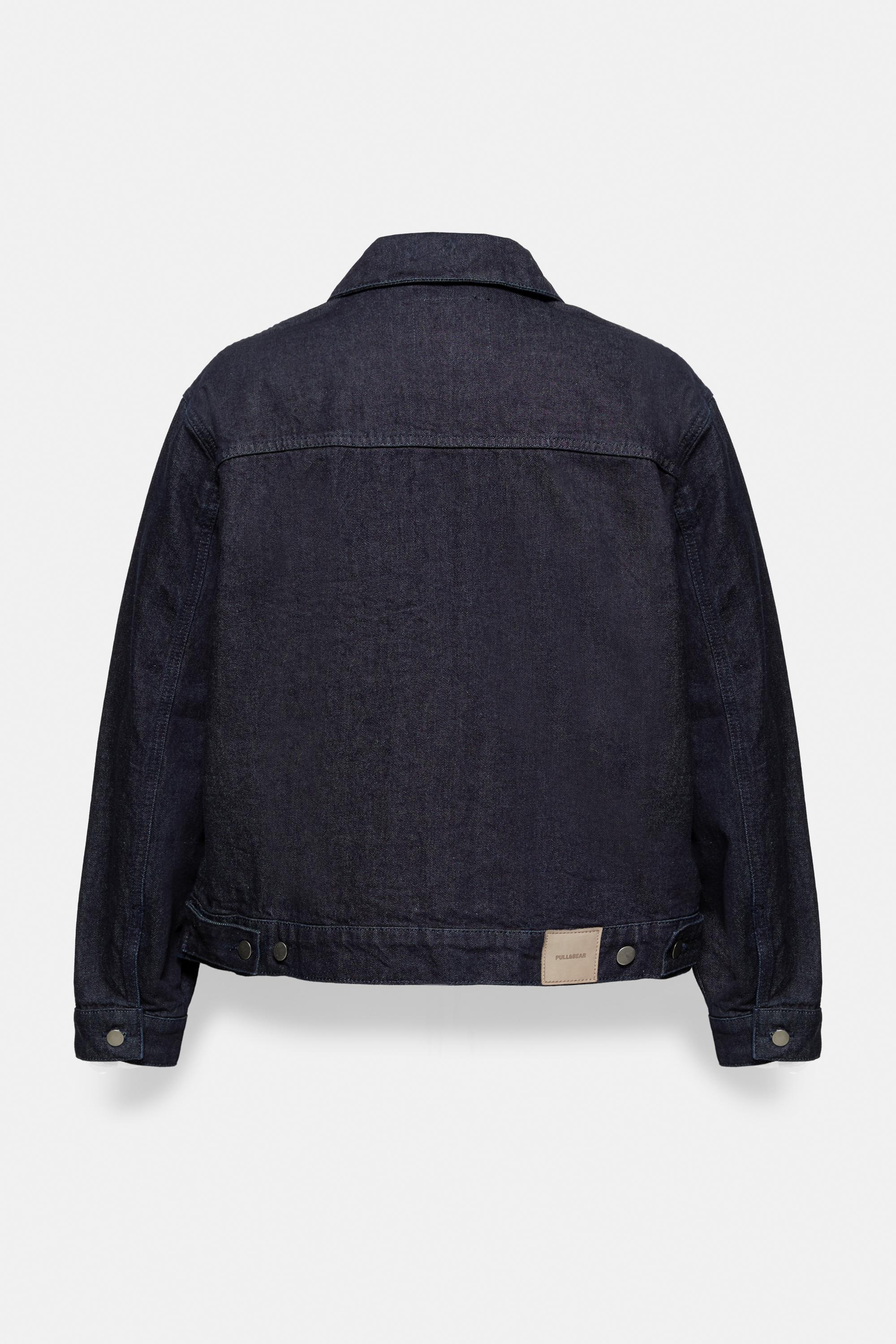Pull&Bear Fermuarlı denim ceket