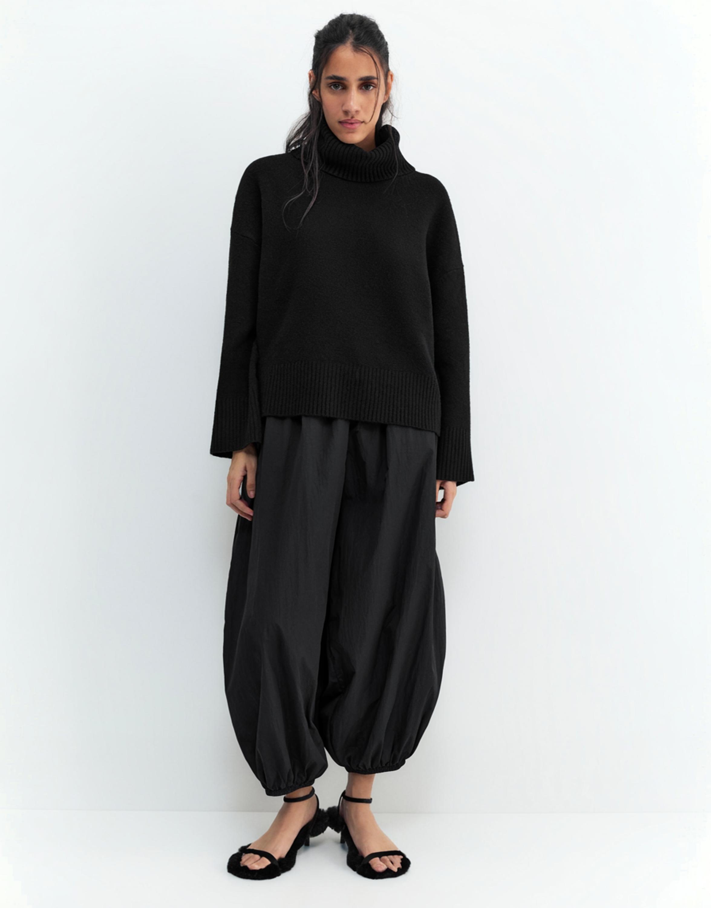 Yumuşak dik yaka kazak - Görsel 11