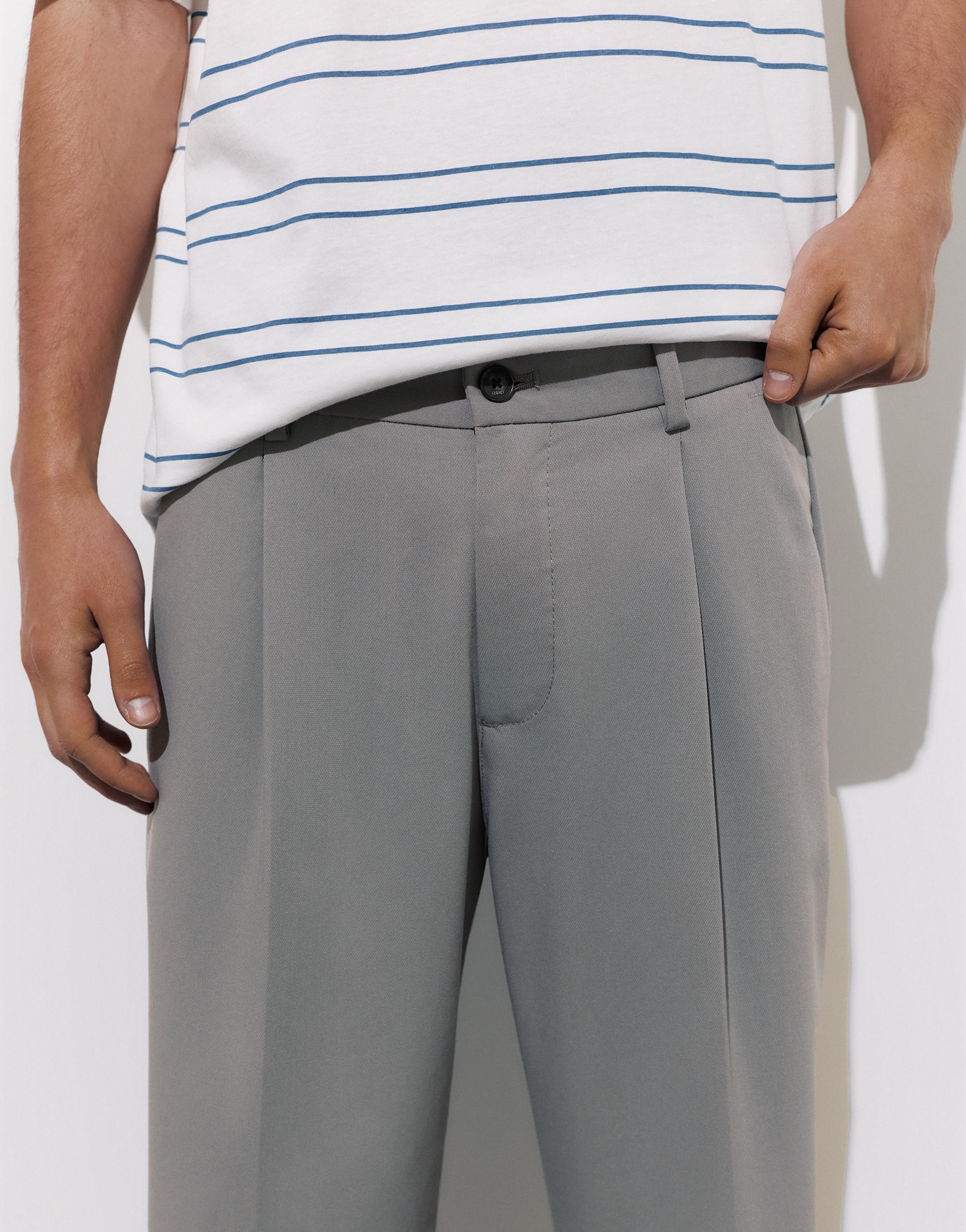 Wide-leg tailored trousers — Grey