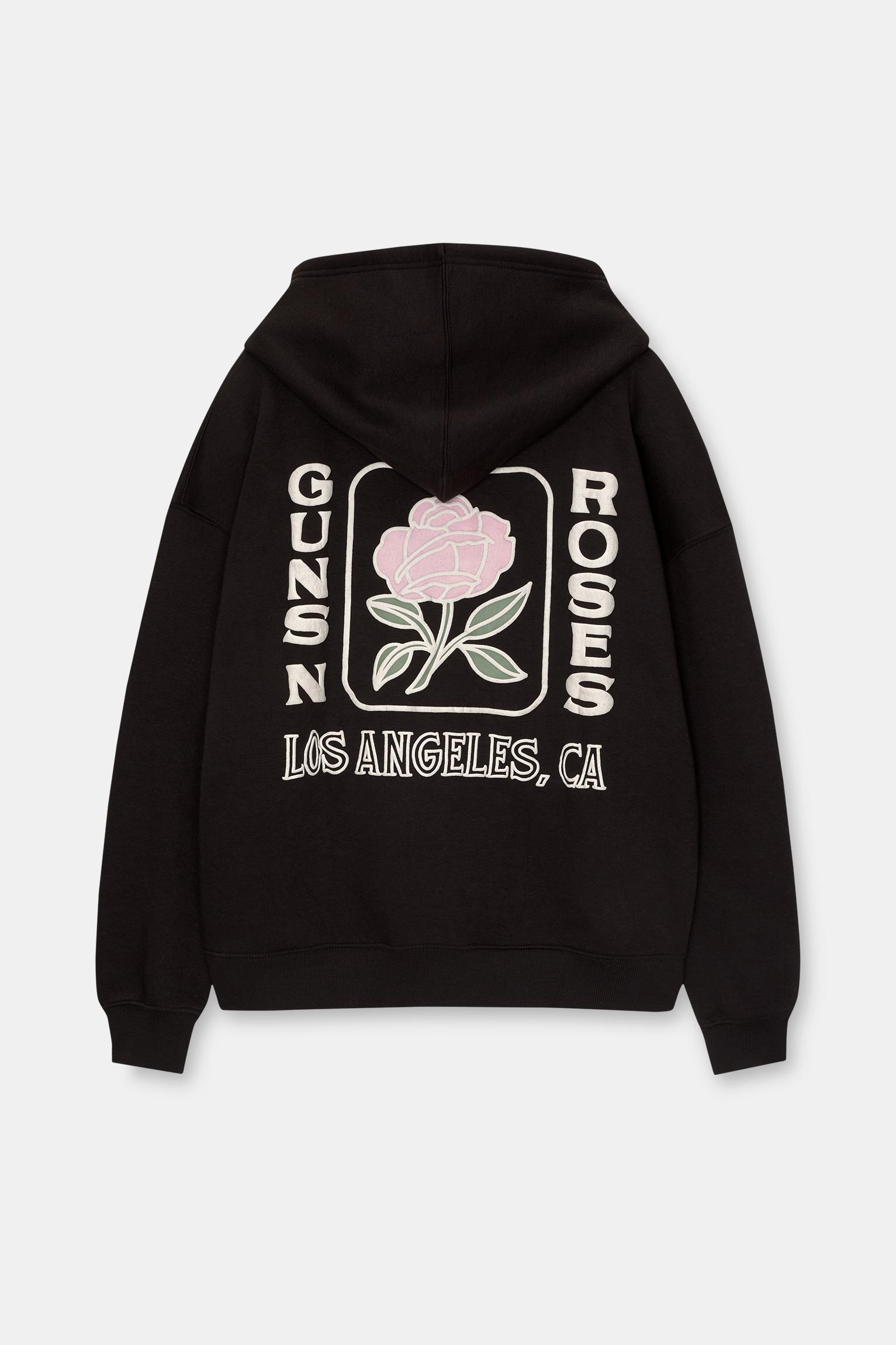 Pull and bear guns n roses hoodie sale