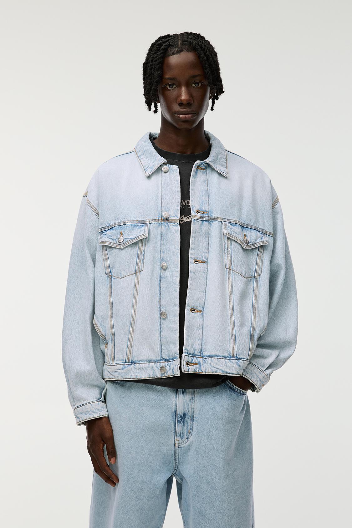 Veste Jean Pull And Bear Pull And Bear Striped Denim Jacket