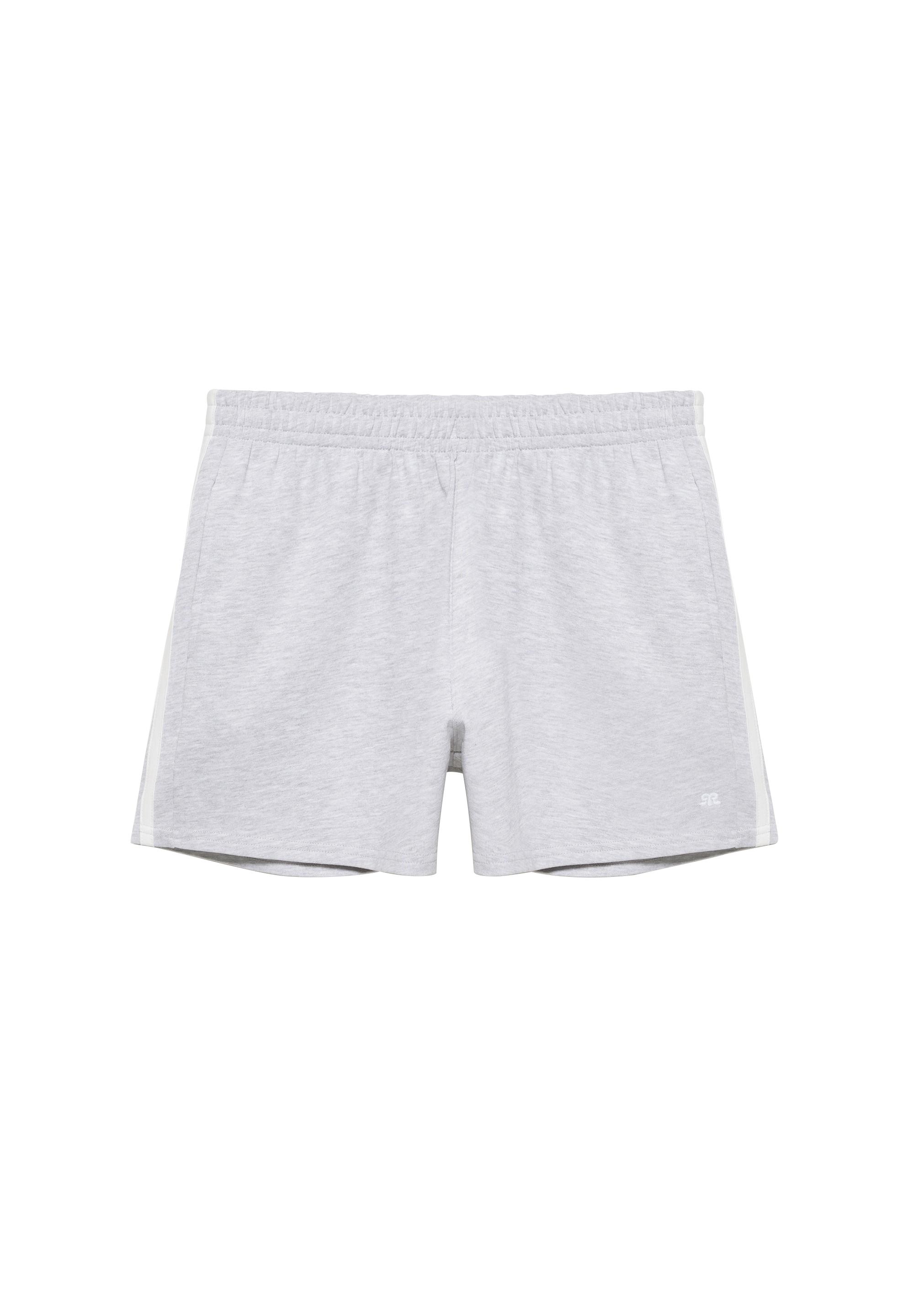 Sports shorts with side stripes — Grey marl