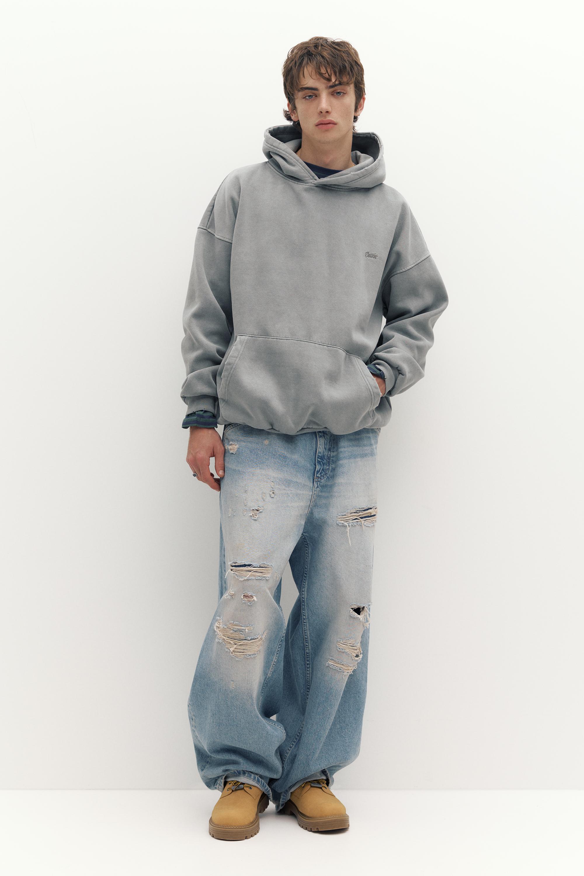 STWD Yıkanmış Kapüşonlu Sweatshirt - Görsel 37