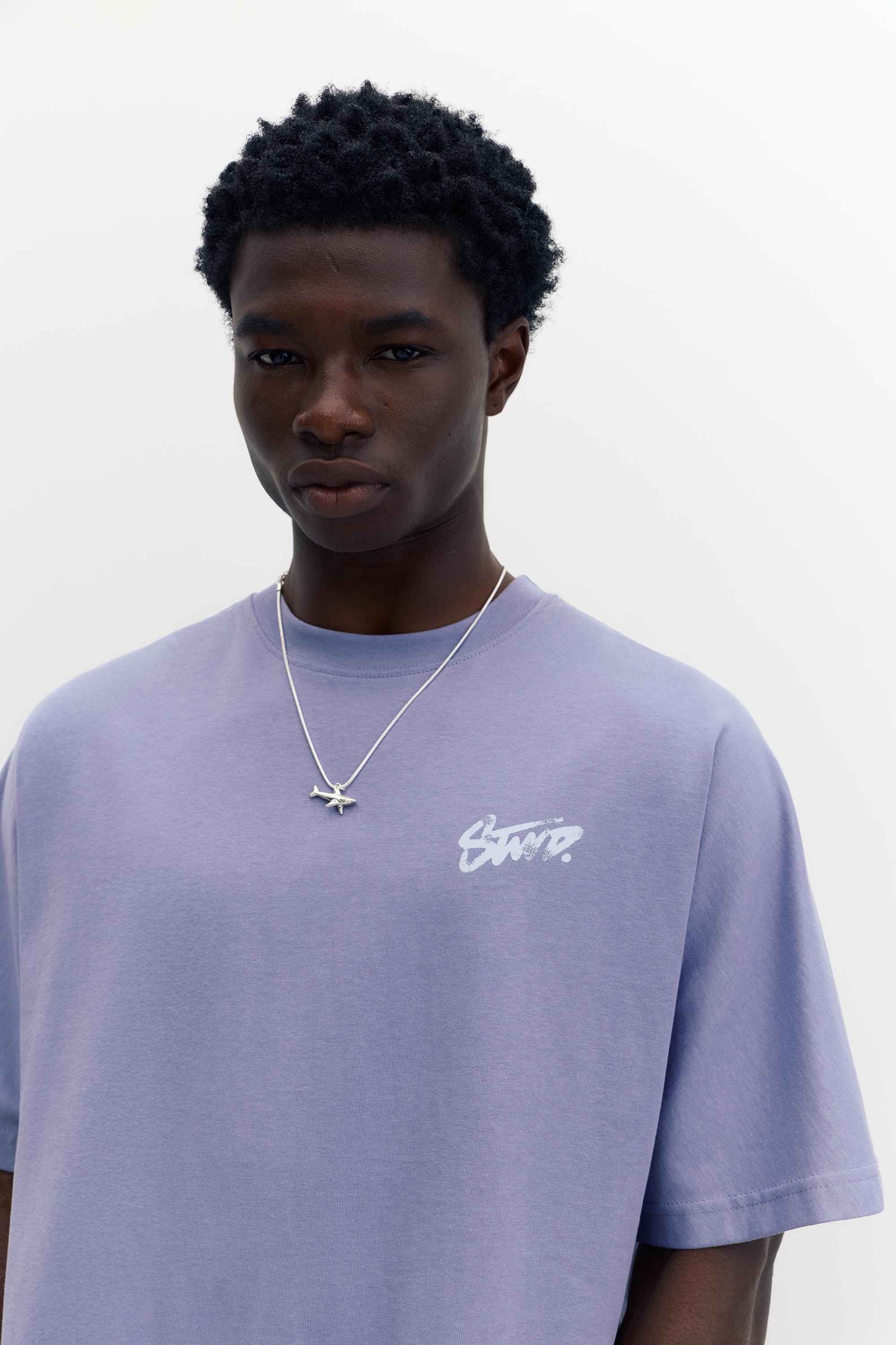 STWD graffiti logo T-shirt — Yale blue